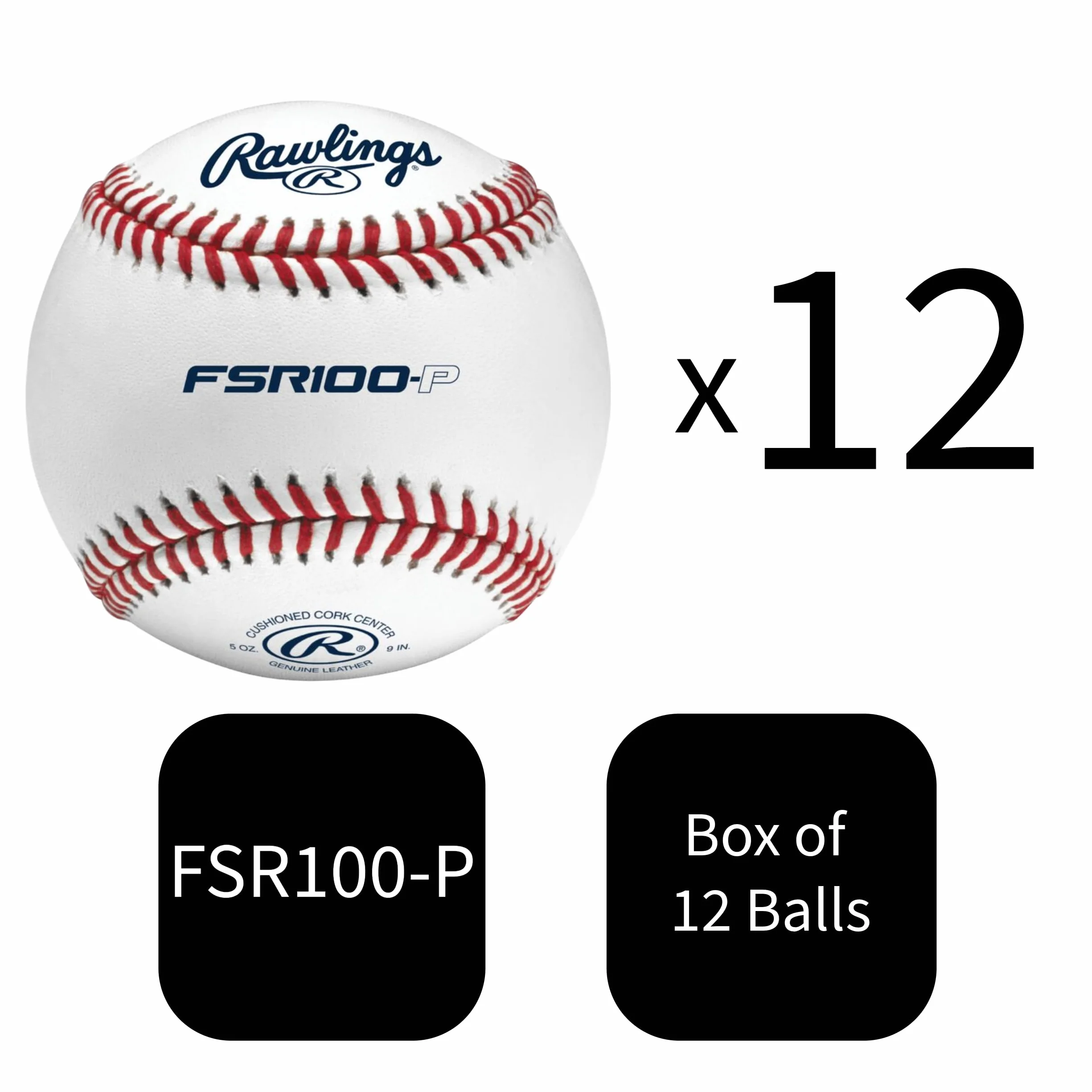 Rawlings Pelotas de béisbol de práctica, Paquete de 12