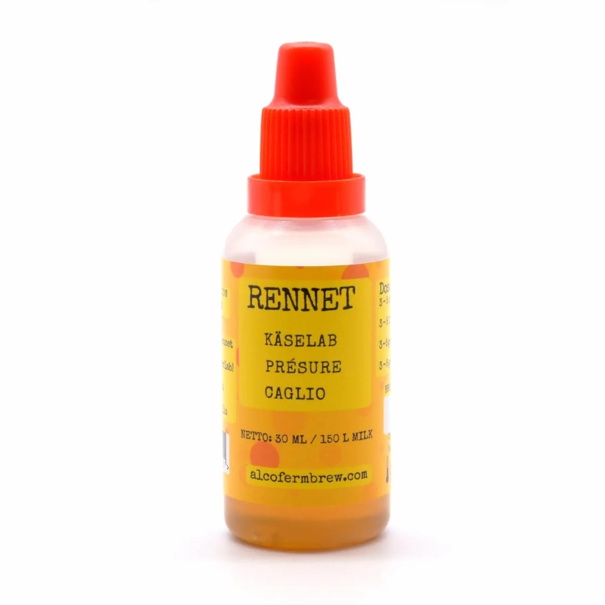 Cuajo de Ternera Líquido 30 ml – para Quesos de Leche de Vaca, Cabra y Oveja, Natural y Eficaz