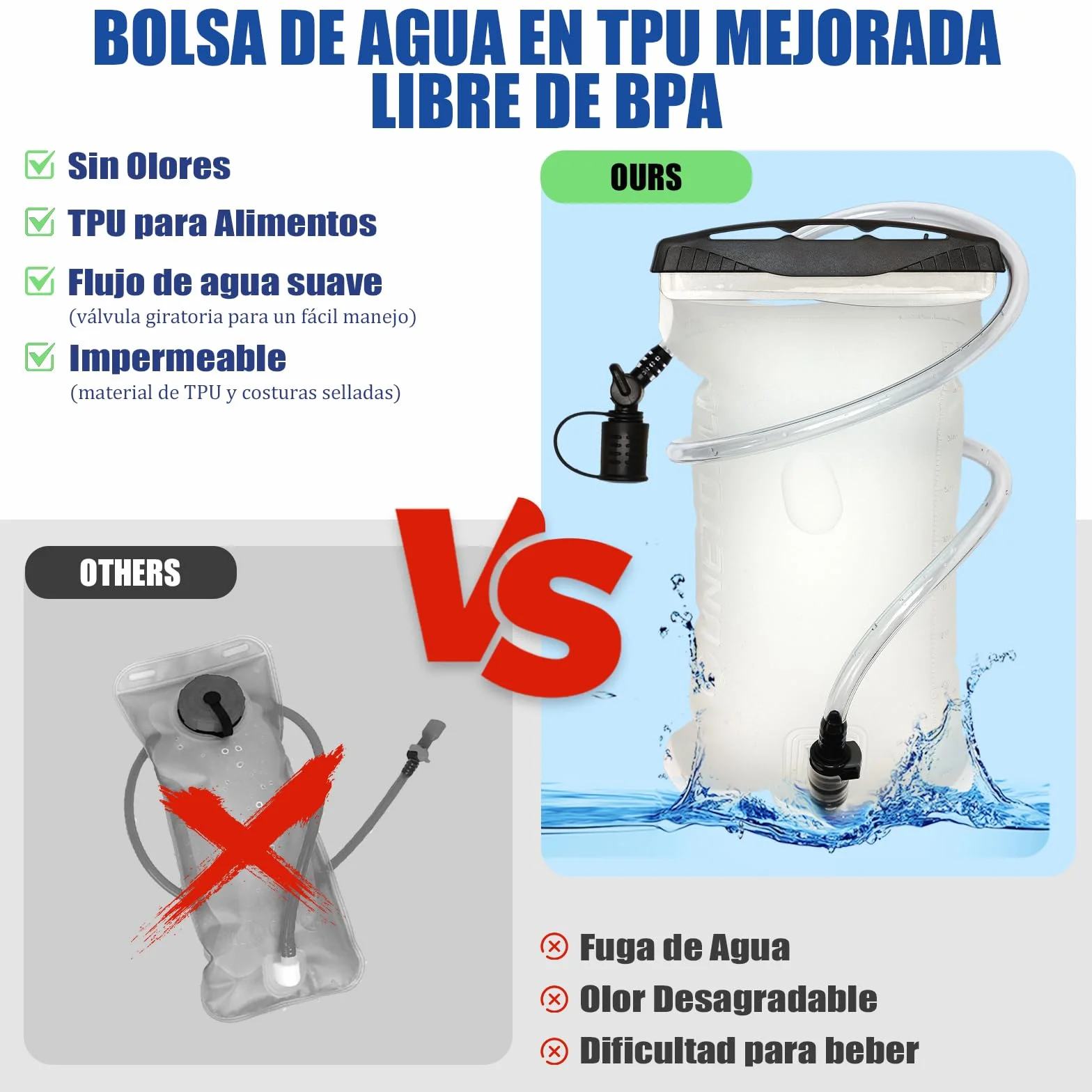 Chaleco Running Hombre Mujer, Mochila Hidratacion Trail con Bolsa Agua 2L, Reflectante