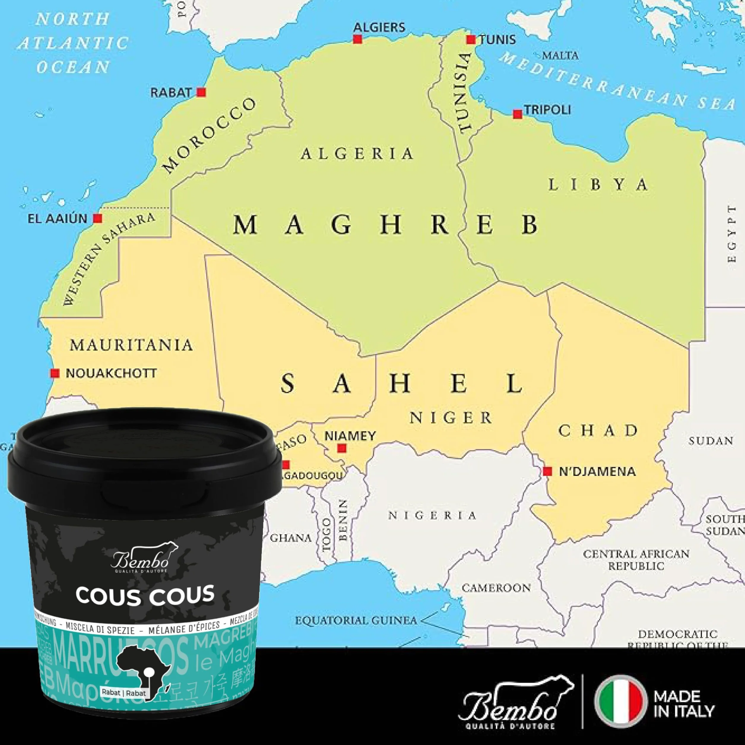 Mezcla de Especias para Cous Cous 60 g – Tradicional del Magreb – Ideal para Cous Cous, Cordero y Pescado