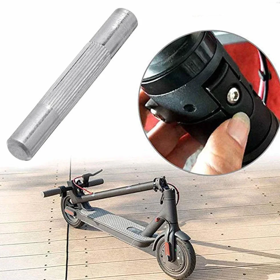 Pasadores de bloqueo reforzados para scooter eléctrico Xiaomi M365/1S/Pro/Pro 2, acero plateado 36 x 5 mm