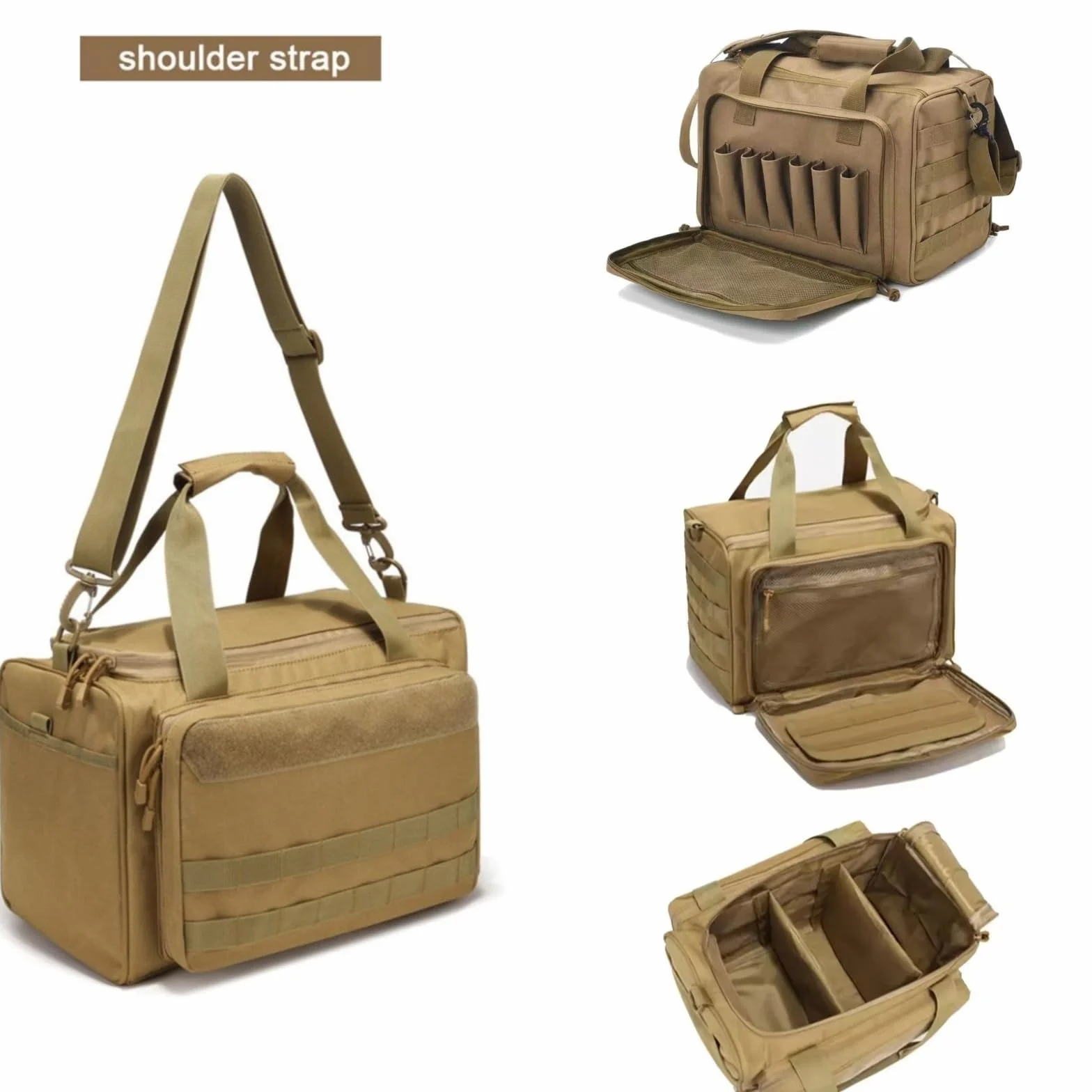 Peminkoo Bolsa de Tiro con Pistola táctica Sistema Molle Accesorios de Caza Mochila de Hombro