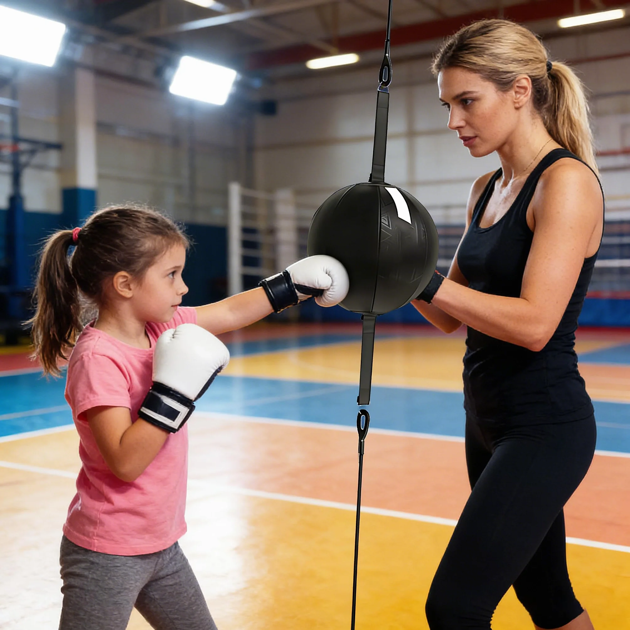 Bola de Velocidad Colgante de Boxeo con Cuerda de Amortiguación, Juego de Entrenamiento de Doble Extremo