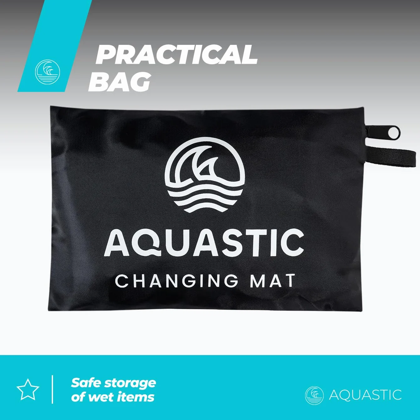 AQUASTIC Wintstick Bag Black 65 cm Polyester Strandtasche