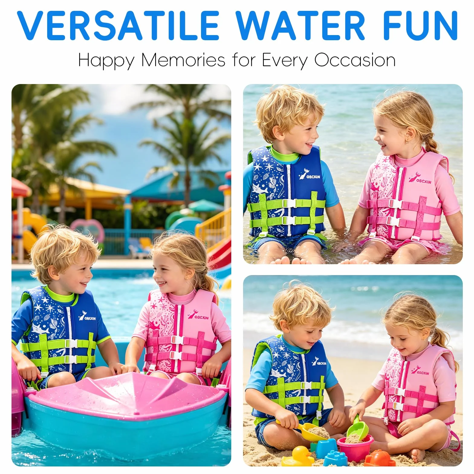 Chaleco de Natación para Niños Flotador Ajustable Neopreno Suave TÜV geprüft