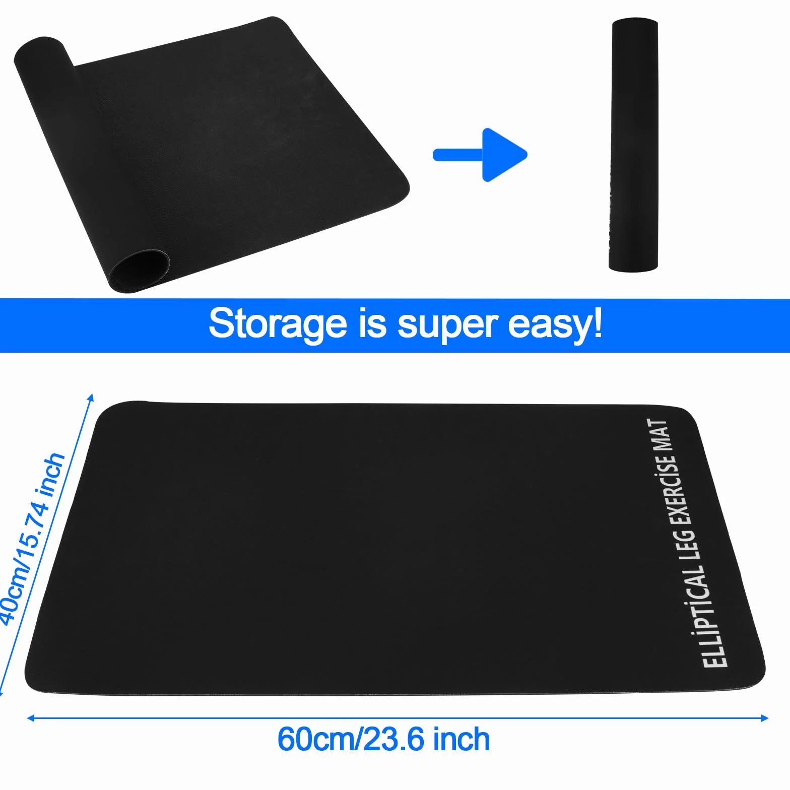 Gosknor Esterilla Elipse Antideslizante 60x40cm para Ejercicios de Piernas y Entrenamiento