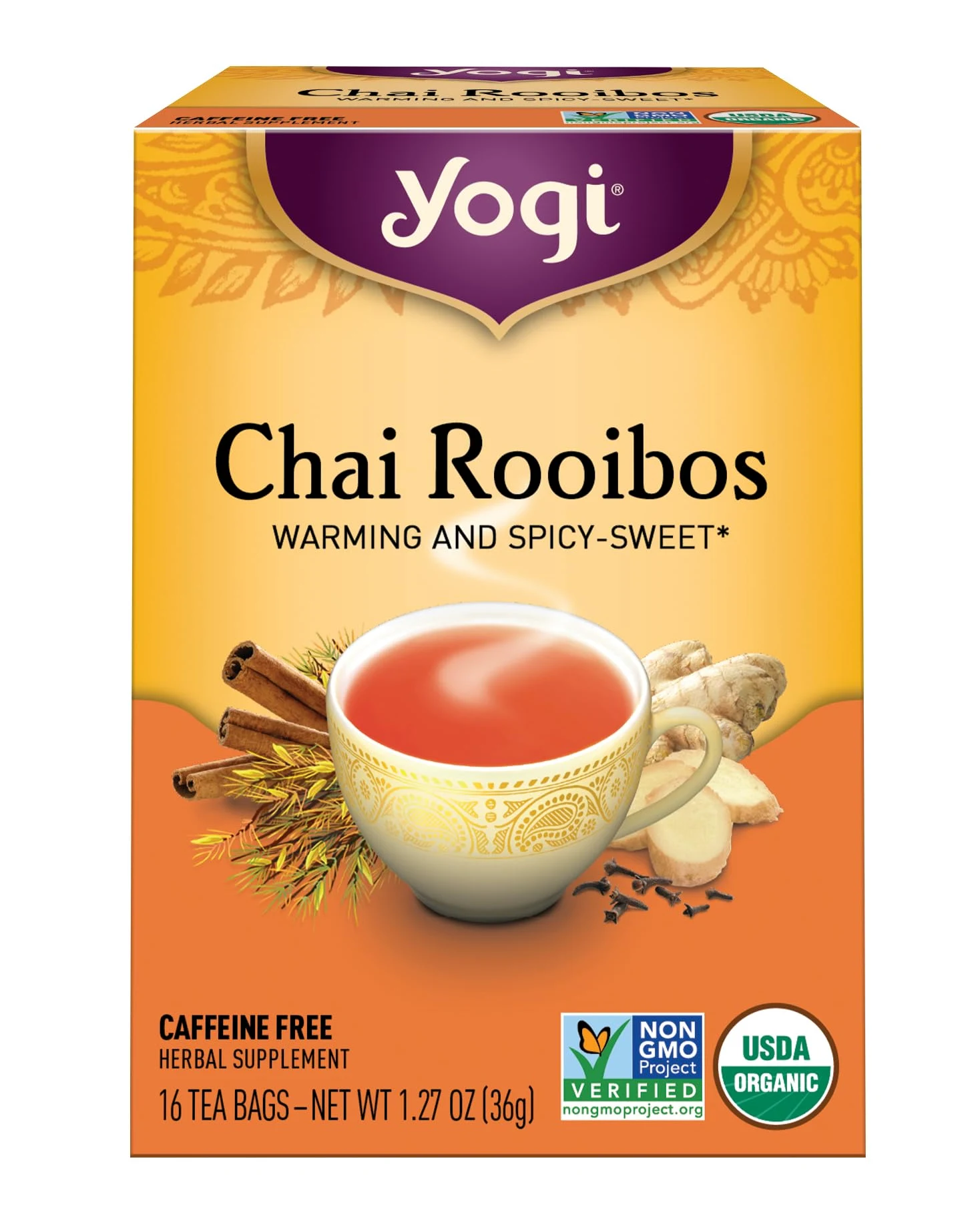 YOGI TEA - Chai Rooibos Organic Tea - 16 Tea Bags
