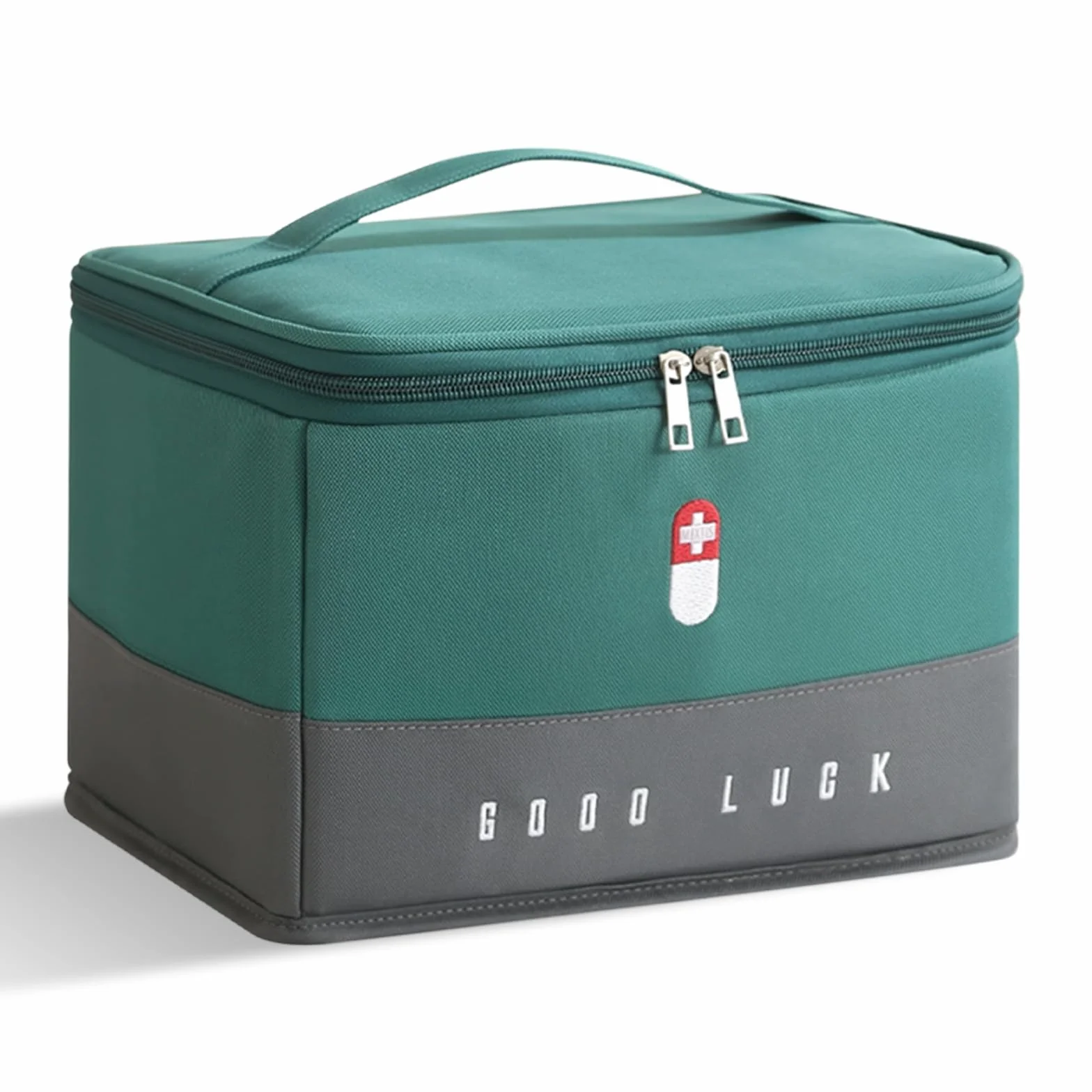 Botiquín de Primeros Auxilios 10L Impermeable XXL con Asa para Viaje Hogar Escuela Verde