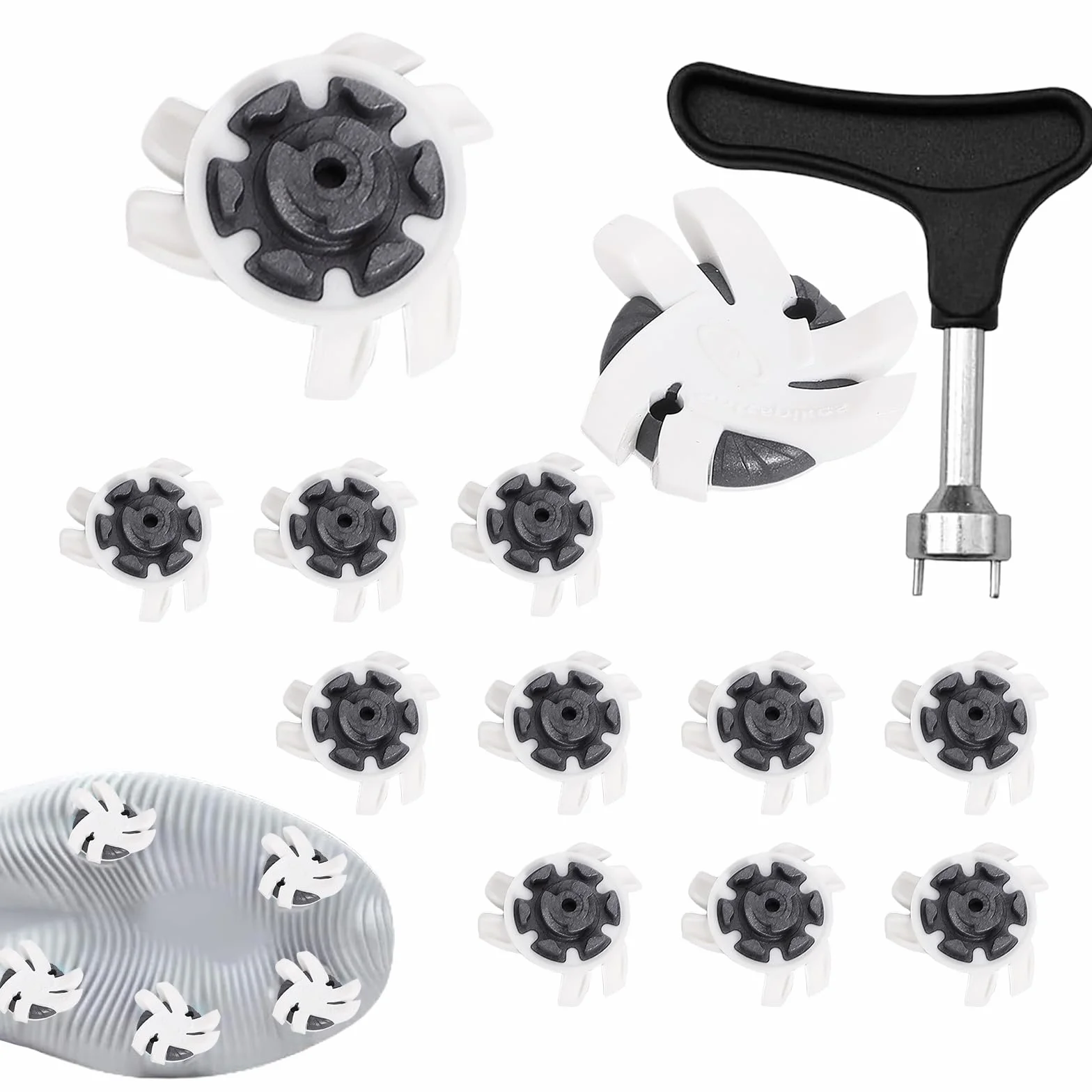 Clavos para zapatos de golf, Reemplazos de clavos antideslizantes, Tacos prácticos para canchas