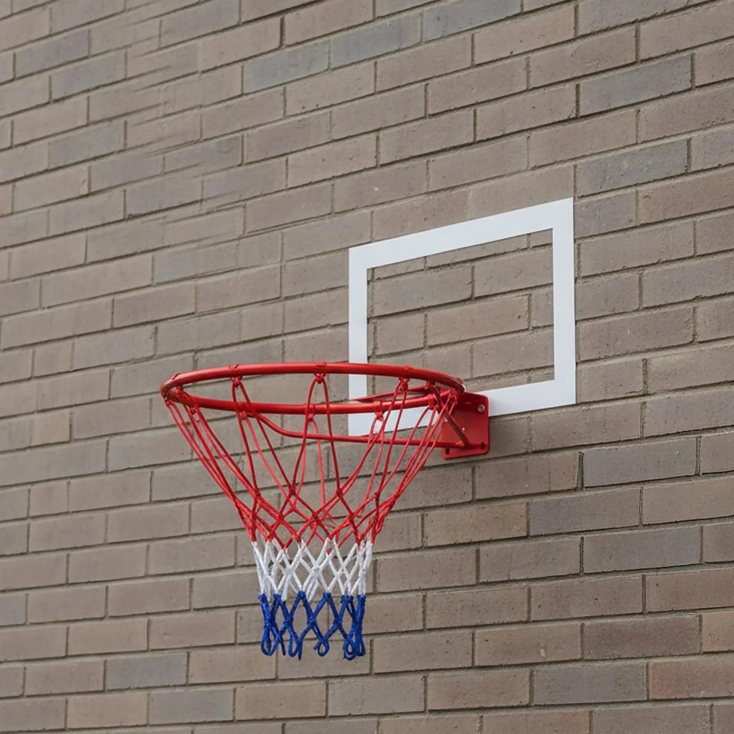 Canasta de Baloncesto Relaxdays para Montaje en Pared, con Red y Tornillos, Apta para Exteriores, Ø: 45 cm.