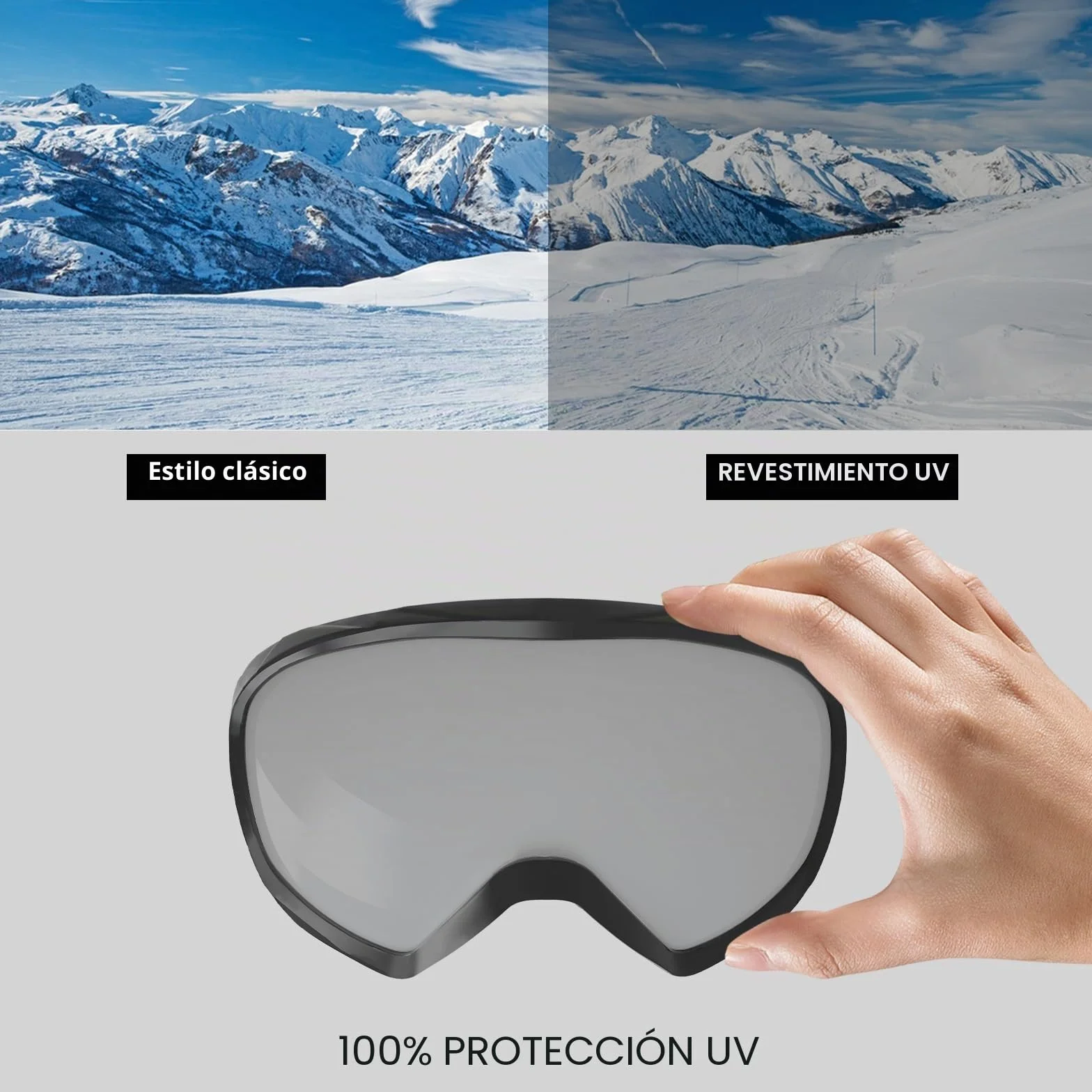 Gafas de esquí snowboard anti niebla para hombres mujeres jóvenes
