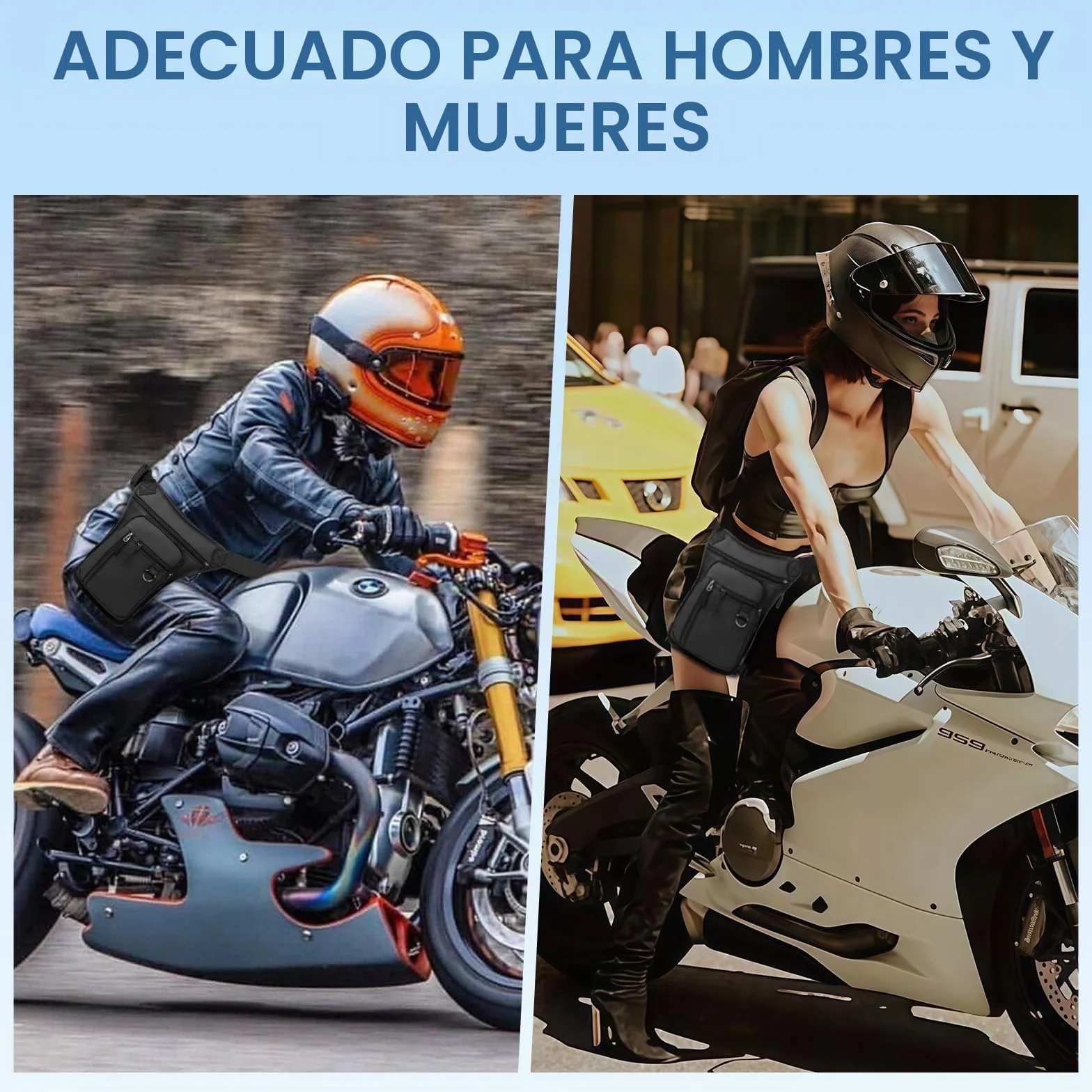 Flintronic Bolsa Pierna Moto Impermeable Tactico Riñonera Deportiva Multifunción con Correas Ajustables