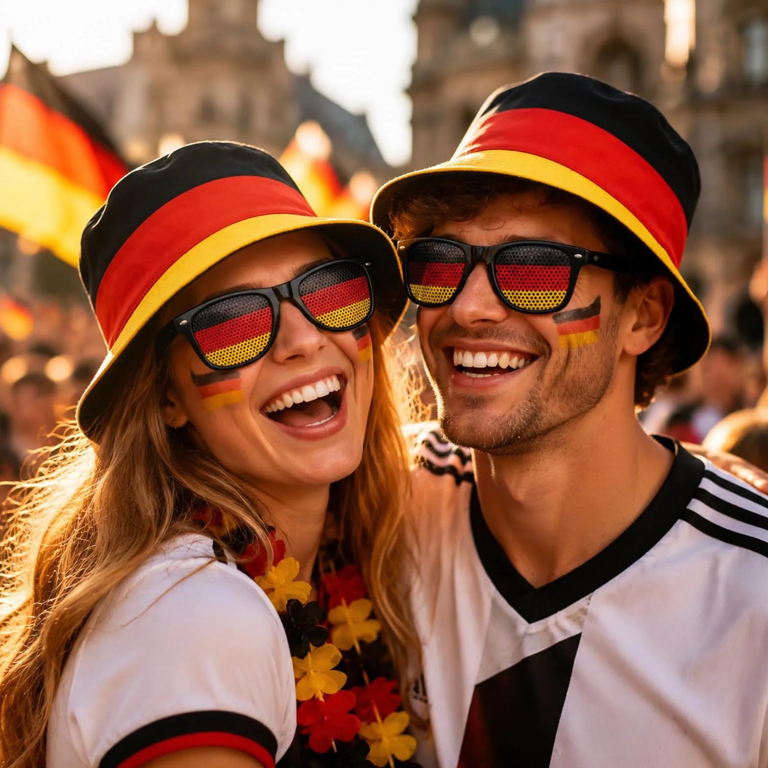 Alemania Gorra Gafas Accesorios Fútbol Fiesta 2 Piezas