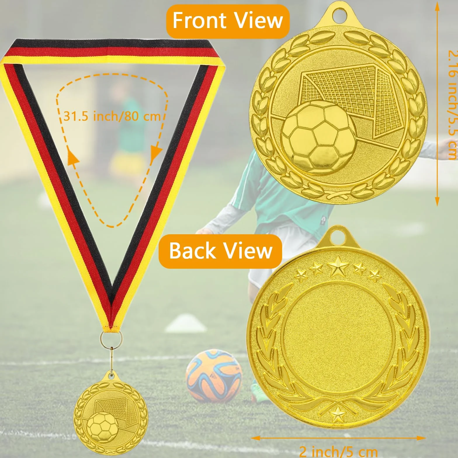 Medallas de Fútbol 12 piezas Pulseras de Fútbol Regalos de Fiesta para Niños Niñas