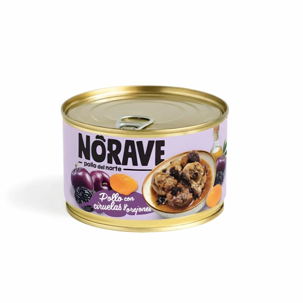 Norave Lata de Pollo con Ciruelas y Orejones - Pack 7 ud x 400gr