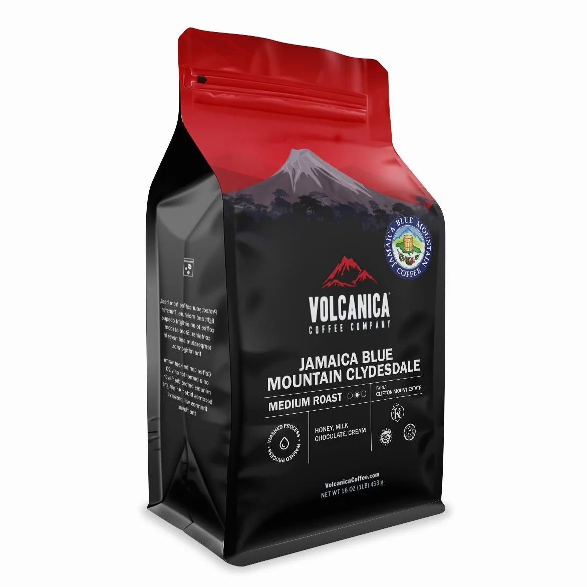 Café de Jamaica Blue Mountain, 100% Puro, Montaña Azul, de Grano, Asado Fresco, de 453 g