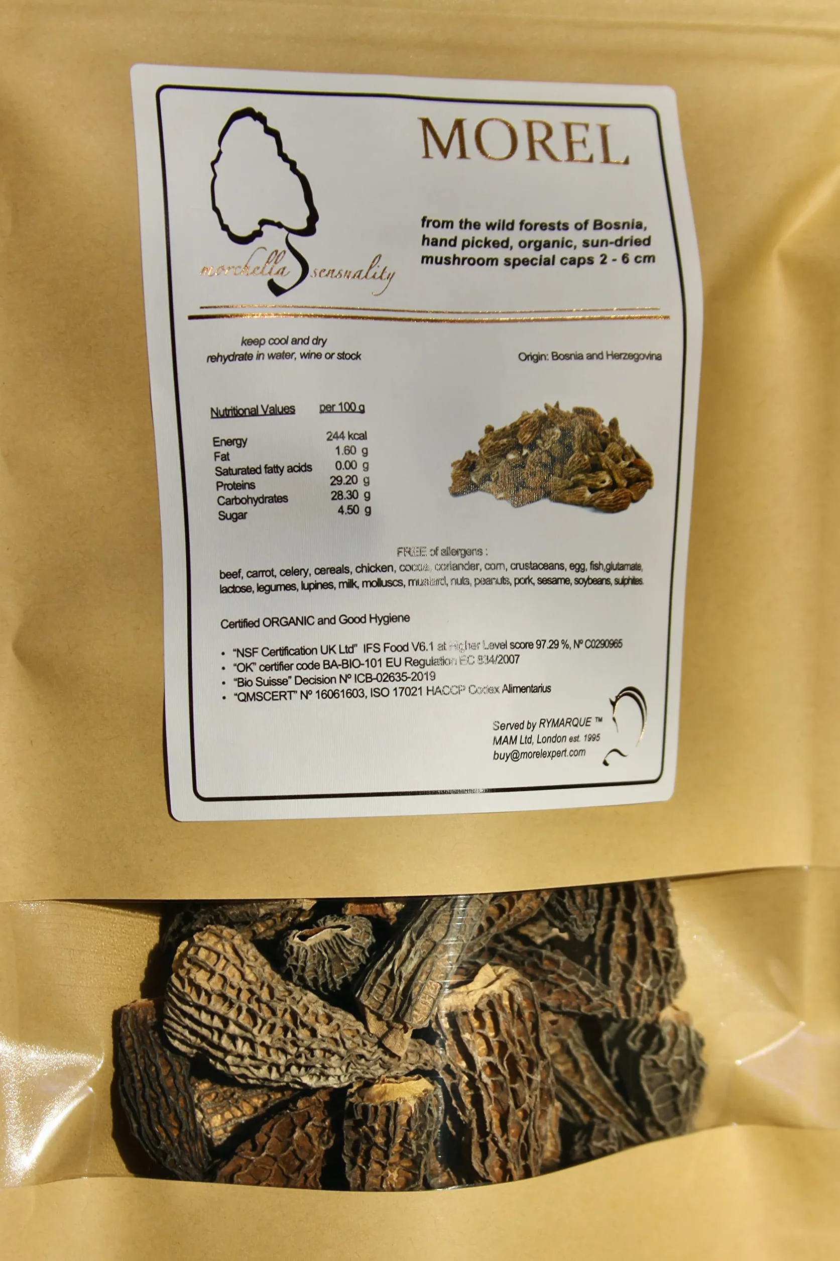 Colmenillas Premium Secadas al Sol (Sin Tallos) – Paquete de 100g, Cosechadas a Mano, Secadas al Sol