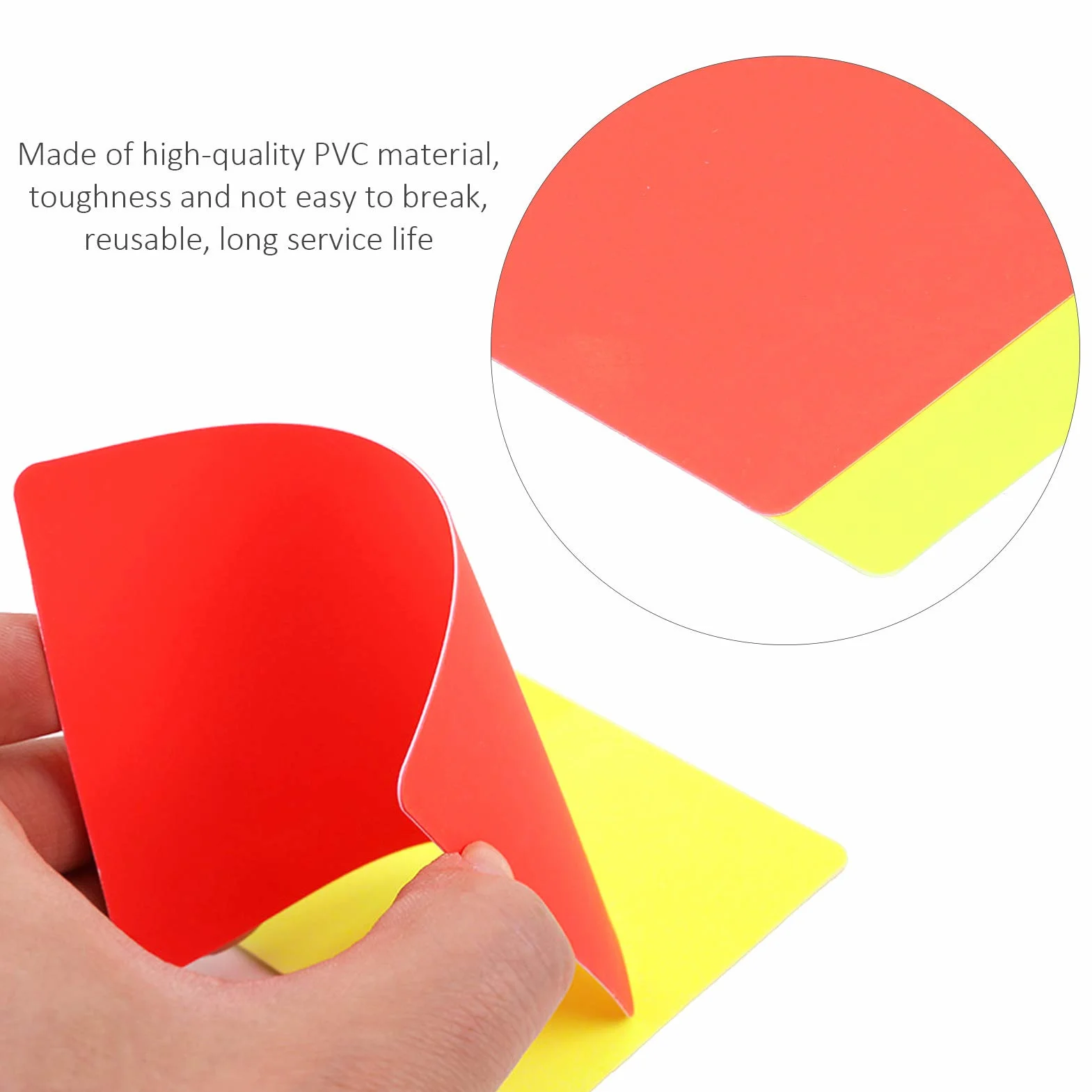 Longzhuo Juego de 5 Tarjetas de árbitro de fútbol Rojo y Amarillo