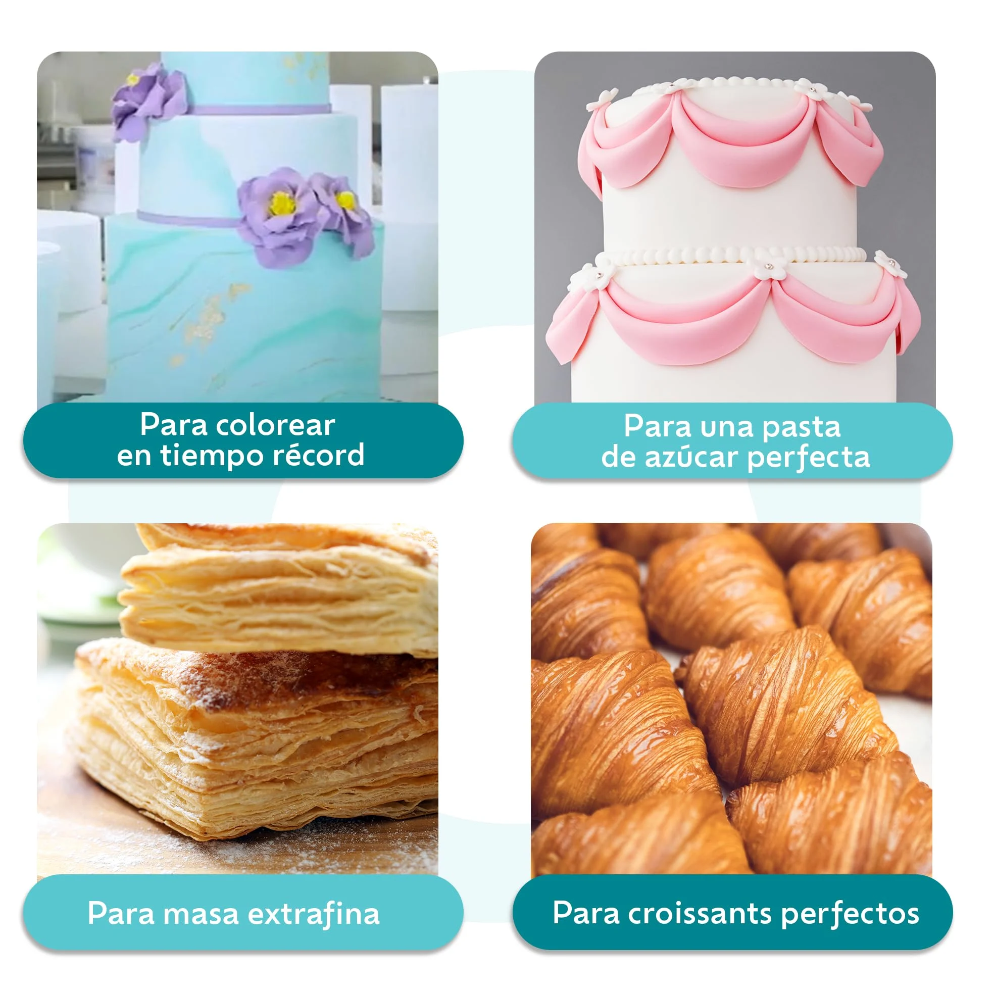 Pastaline Máquina Laminadora de Masa Manual - Laminadora de Fondant Sfogliafacile para Glaseado, Mazapán y Hojaldre | Máquina de Fondant de Fácil Instalación para Hogar o Pequeña Cocina Comercial