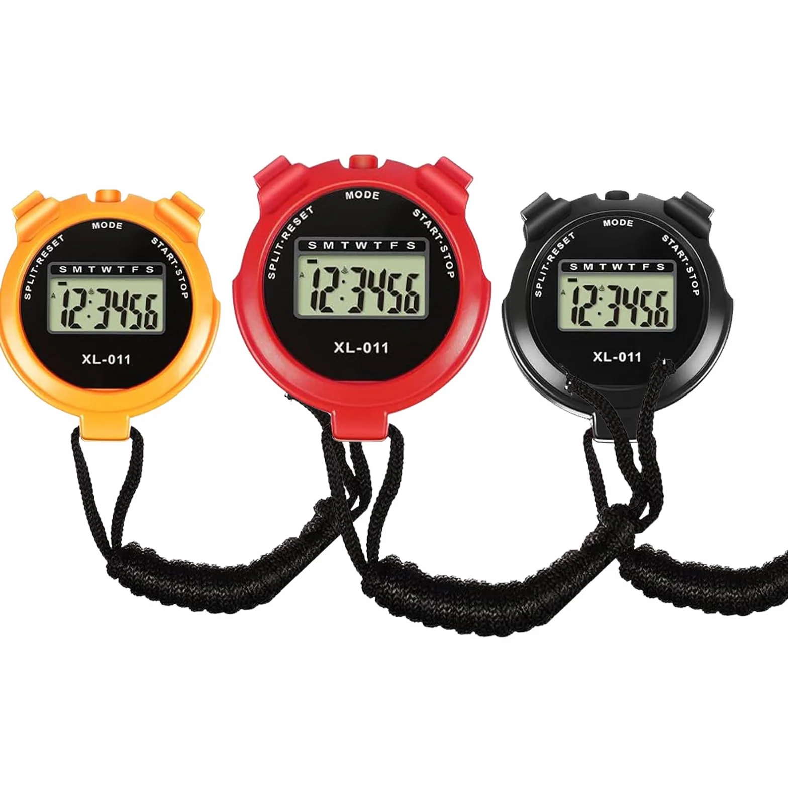 Cronómetro Deportivo Digital Profesional 3 Piezas, Cronógrafo de Mano Reloj para Fútbol Correr Natación