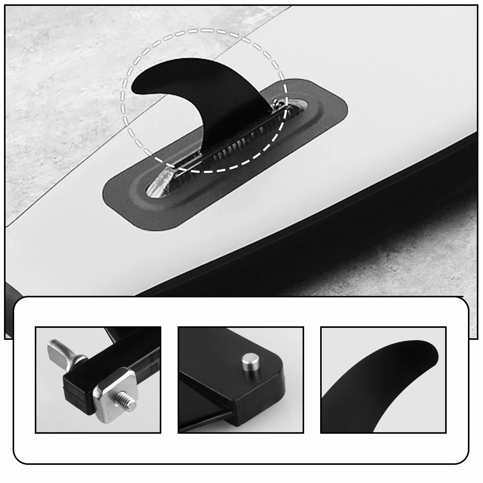 Aletas de Tabla de Surf Desmontables de Nylon Resistente para Surfboards y Paddleboards