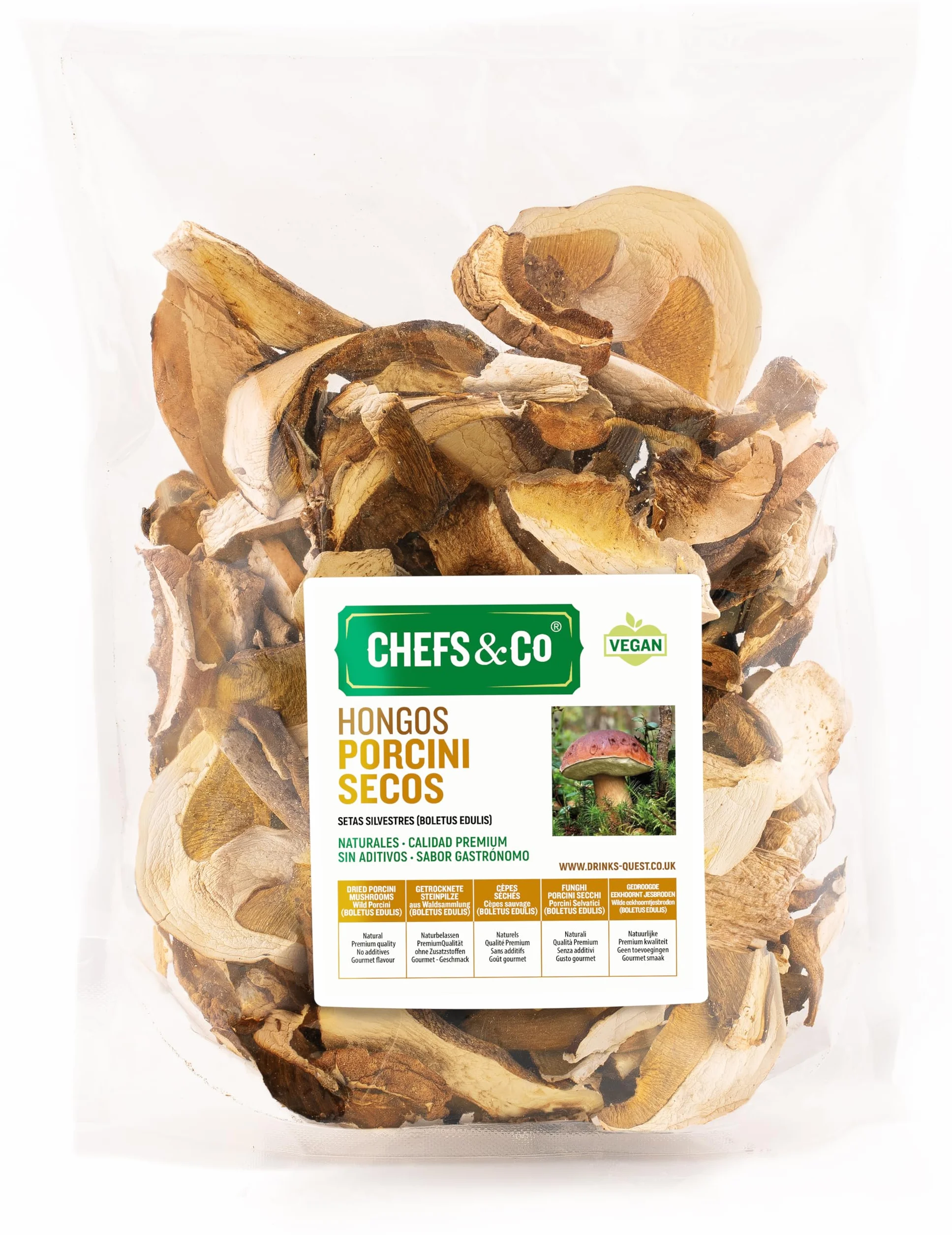 CHEFS & CO Boletus Edulis deshidratados Categoria Premium 200 g