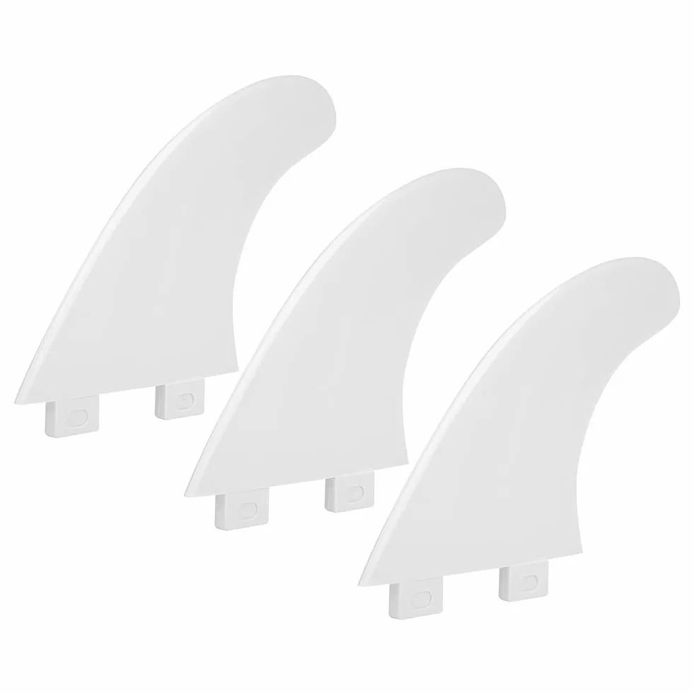 Aleta de Tabla de Surf MAGT 3Pcs FCS G5 para Longboard y Paddleboard Negro Blanco