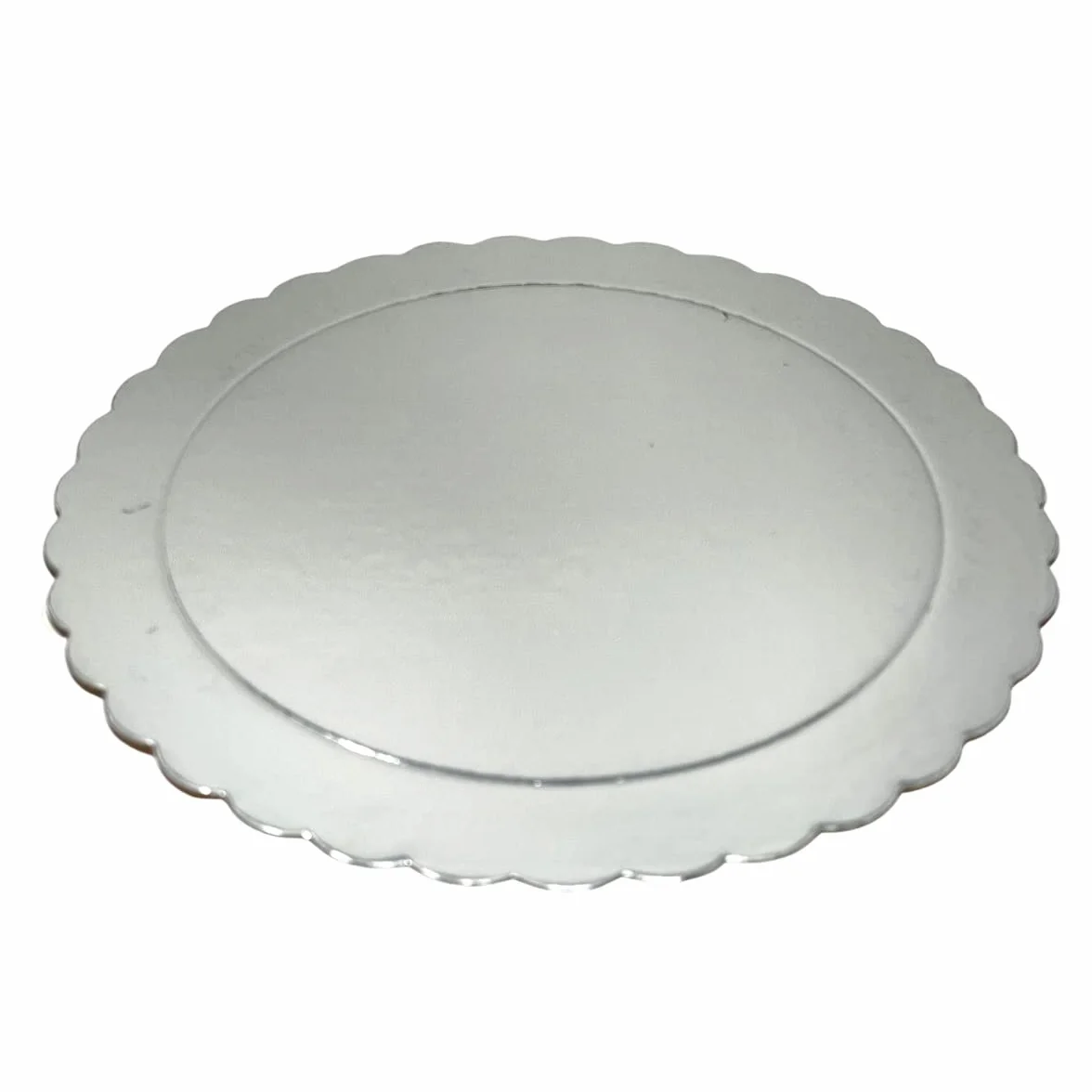 Decoraciondulce 10 x Discos/Bases Extrafuerte de 20cm X 3 Mm. Altura para pasteles (10 de Plata)