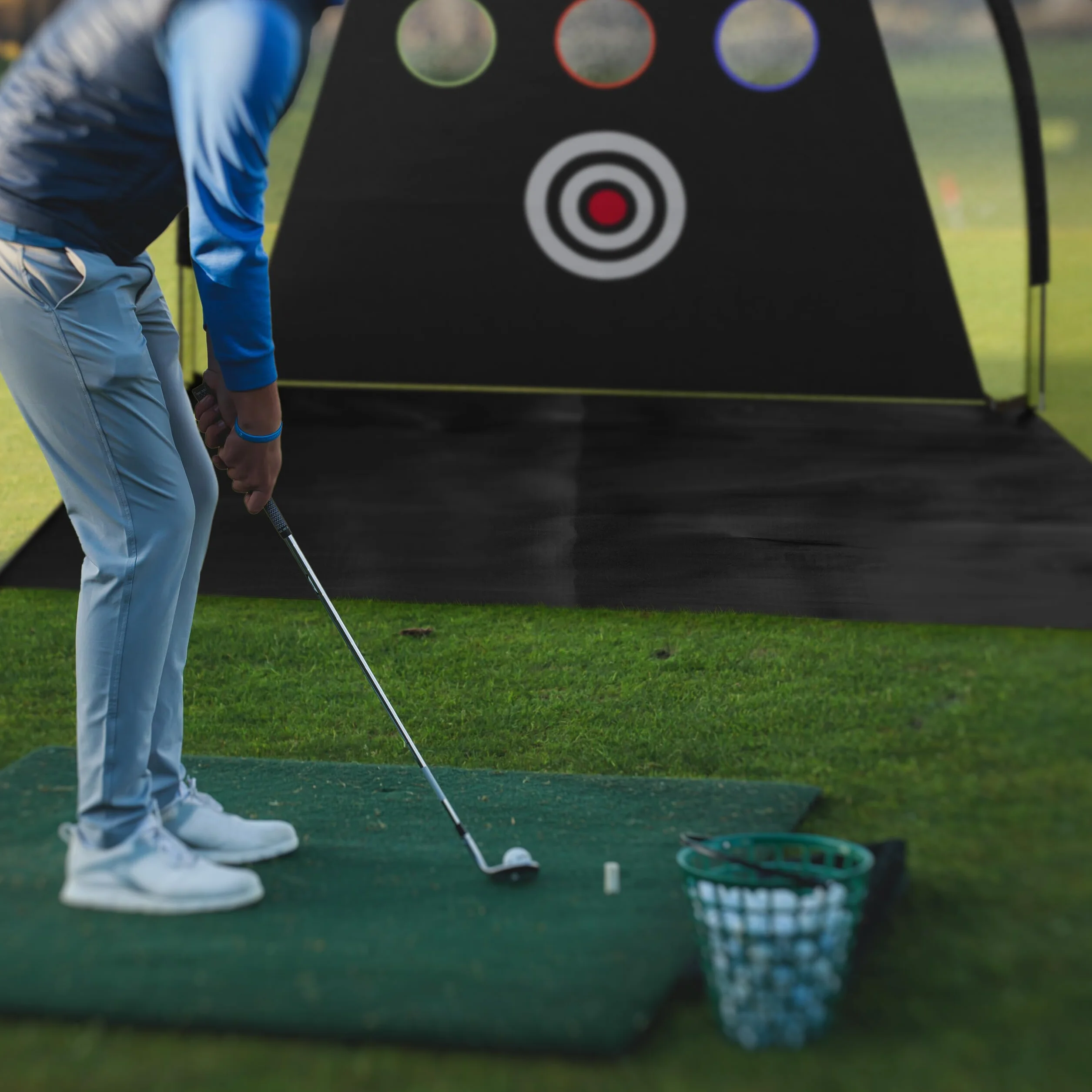 Relaxdays Red Práctica para Golf, 200x300x170 cm, Negro/Blanco