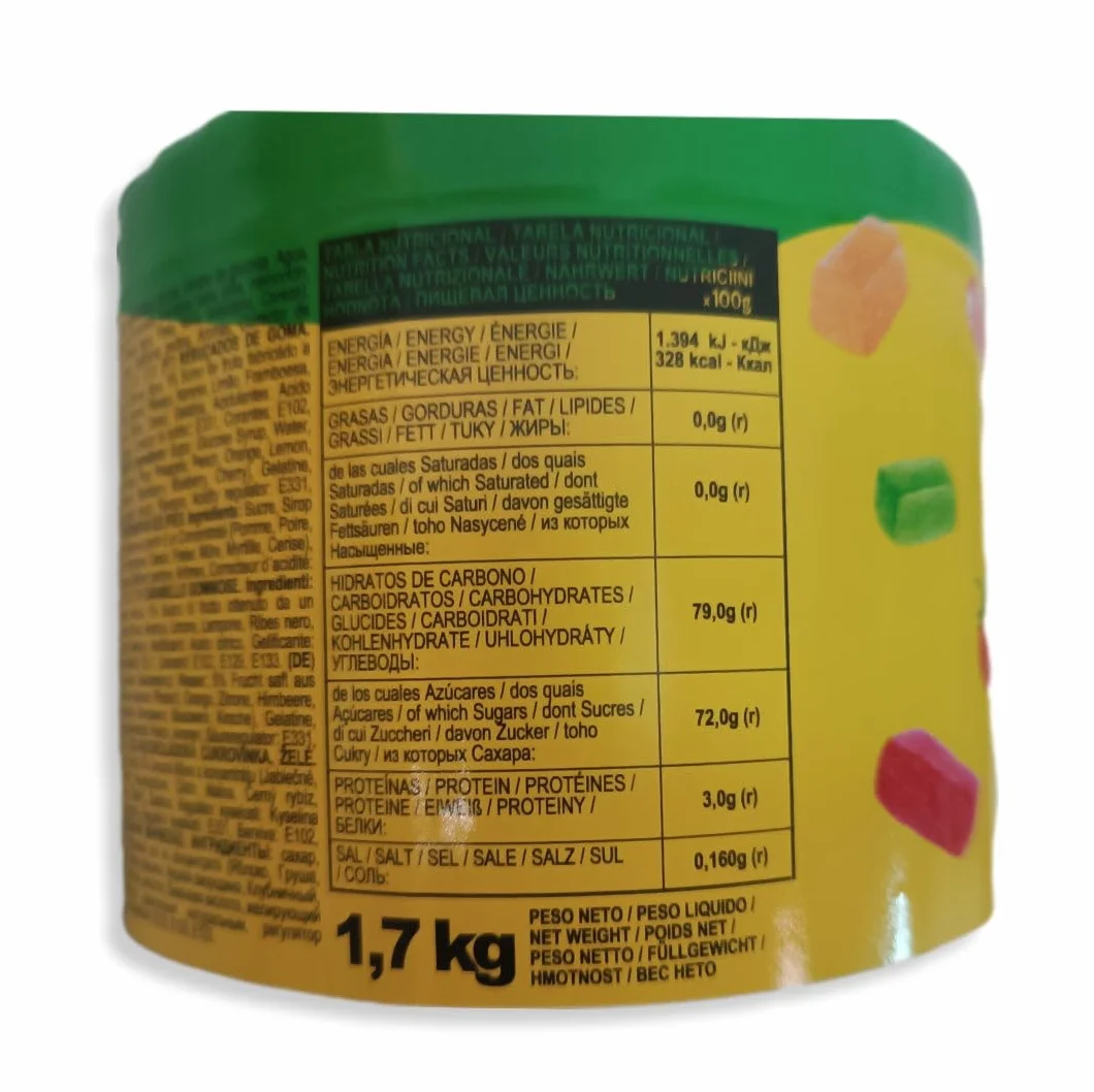 Fruity Jelly Damel Caramelos Envueltos 0% Grasas - Tarro Reutilizable | Contiene 1,7kg