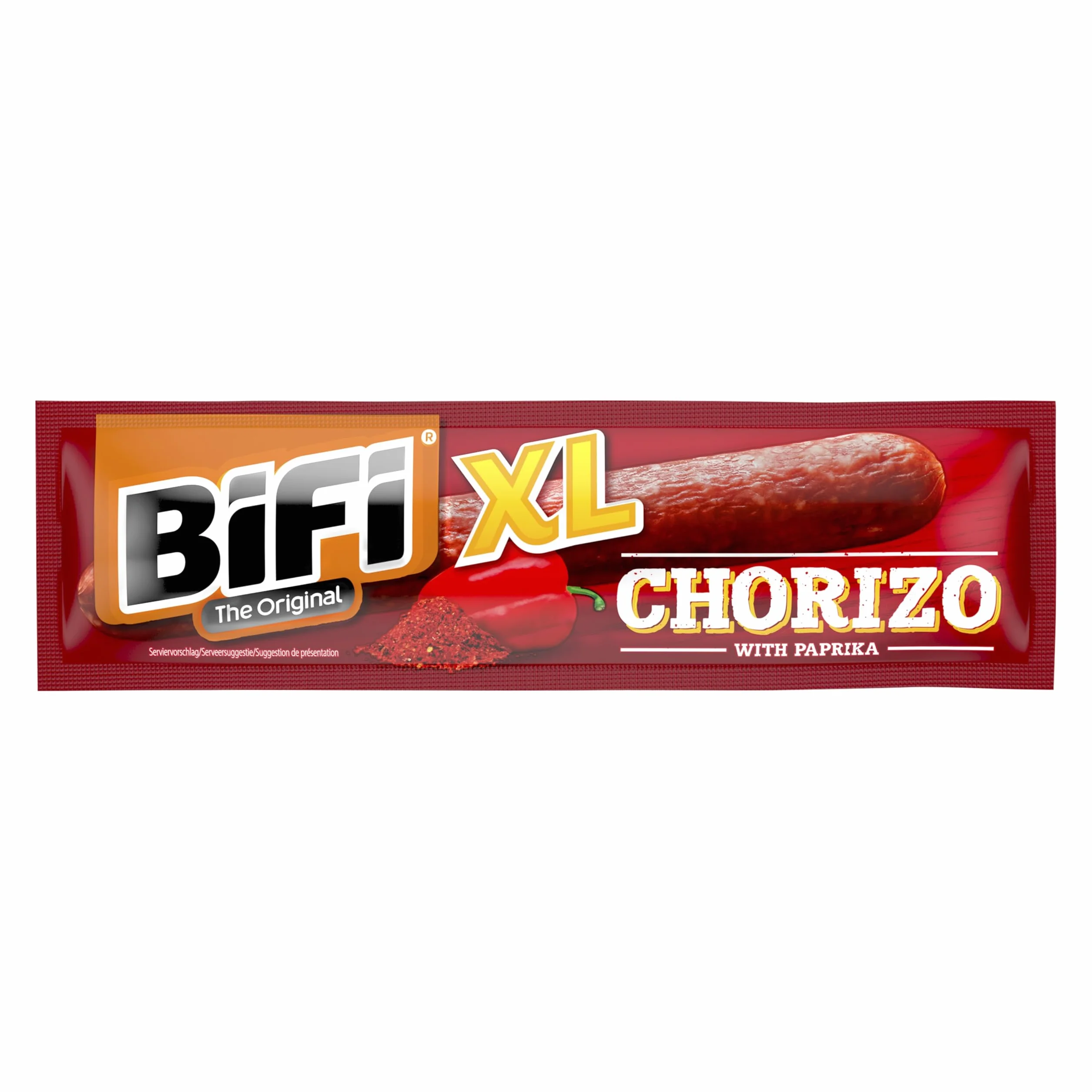 BiFi Chorizo XL Sticks - Pack 20 x 26 g, palitos de chorizo con pimentón, chile y ajo