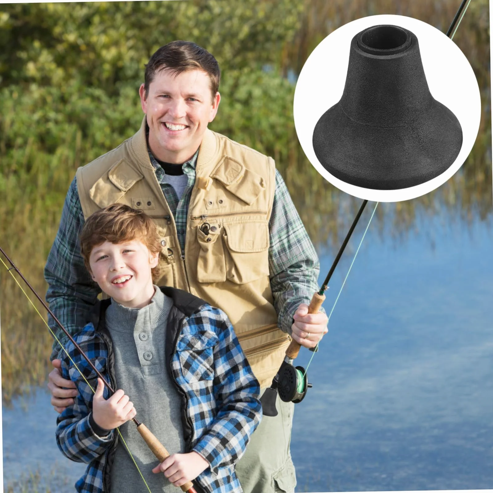 Soporte para Caña De Pescar Esférico Grande, Cojín Culata Eva, Cinturón Lumbar Cómodo, Accesorios Pesca Barco Alta Mar