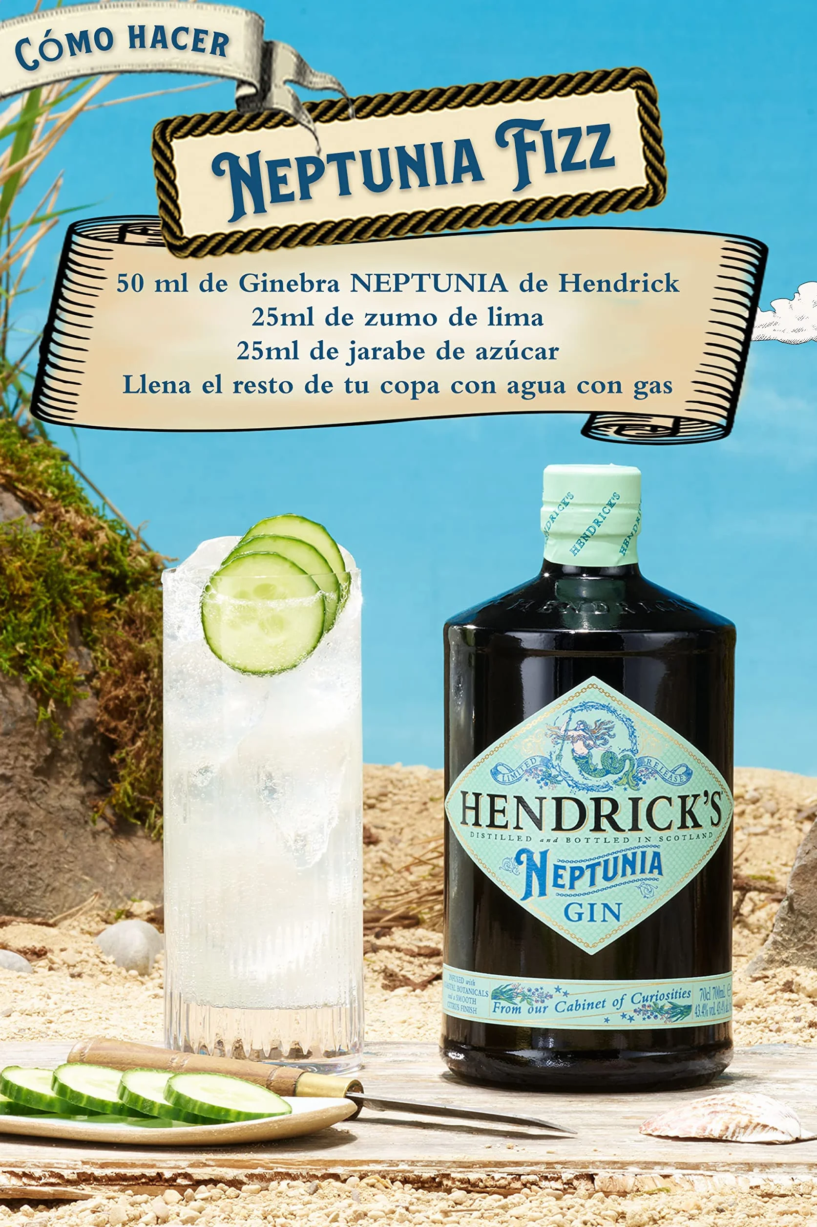 Hendricks Neptunia Gin, edición limitada, 70cl