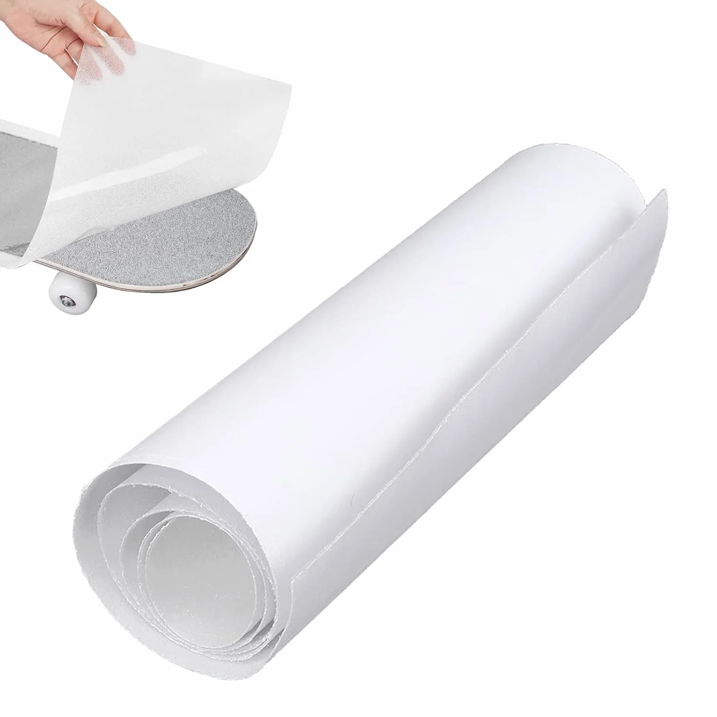 Fyearfly Cinta de Agarre Transparente Impermeable para Monopatín Longboard Accesorio