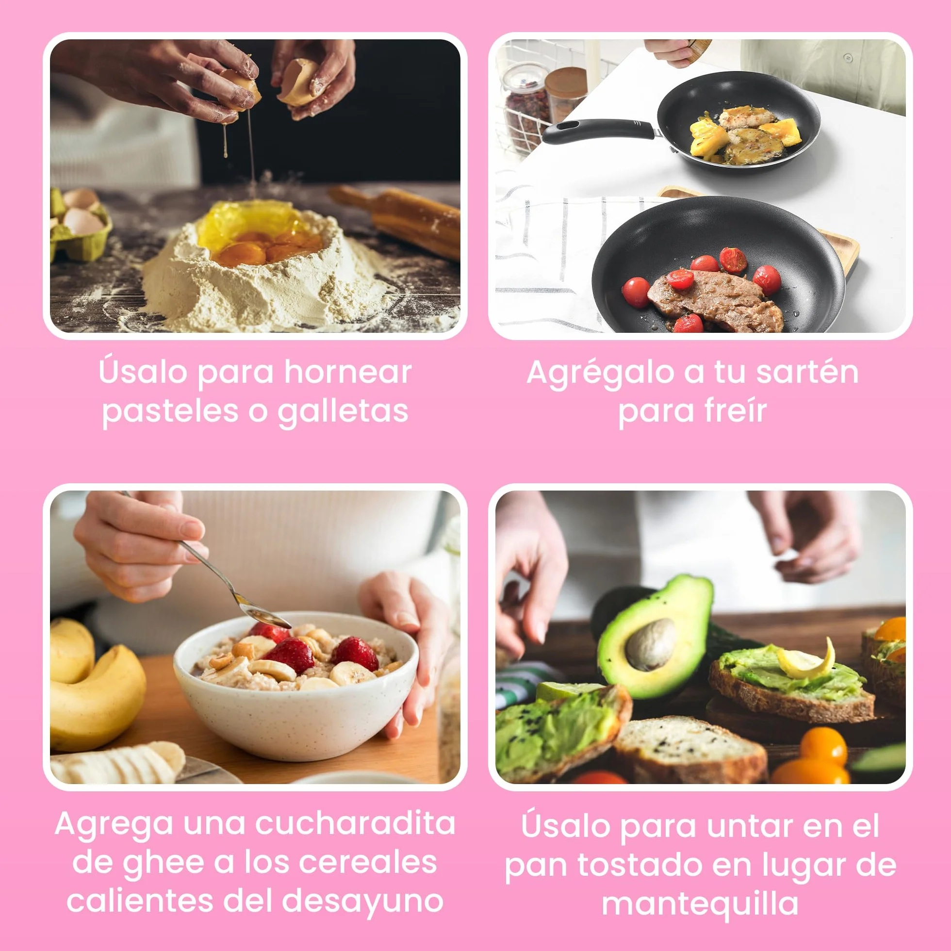 Ghee Easy Bio Ghee y Coco Mezcla 500g - 50% Ghee y 50% Aceite de Coco Extra Virgen - 100% Orgánico y Biológico - Sin Lactosa y Sin Gluten