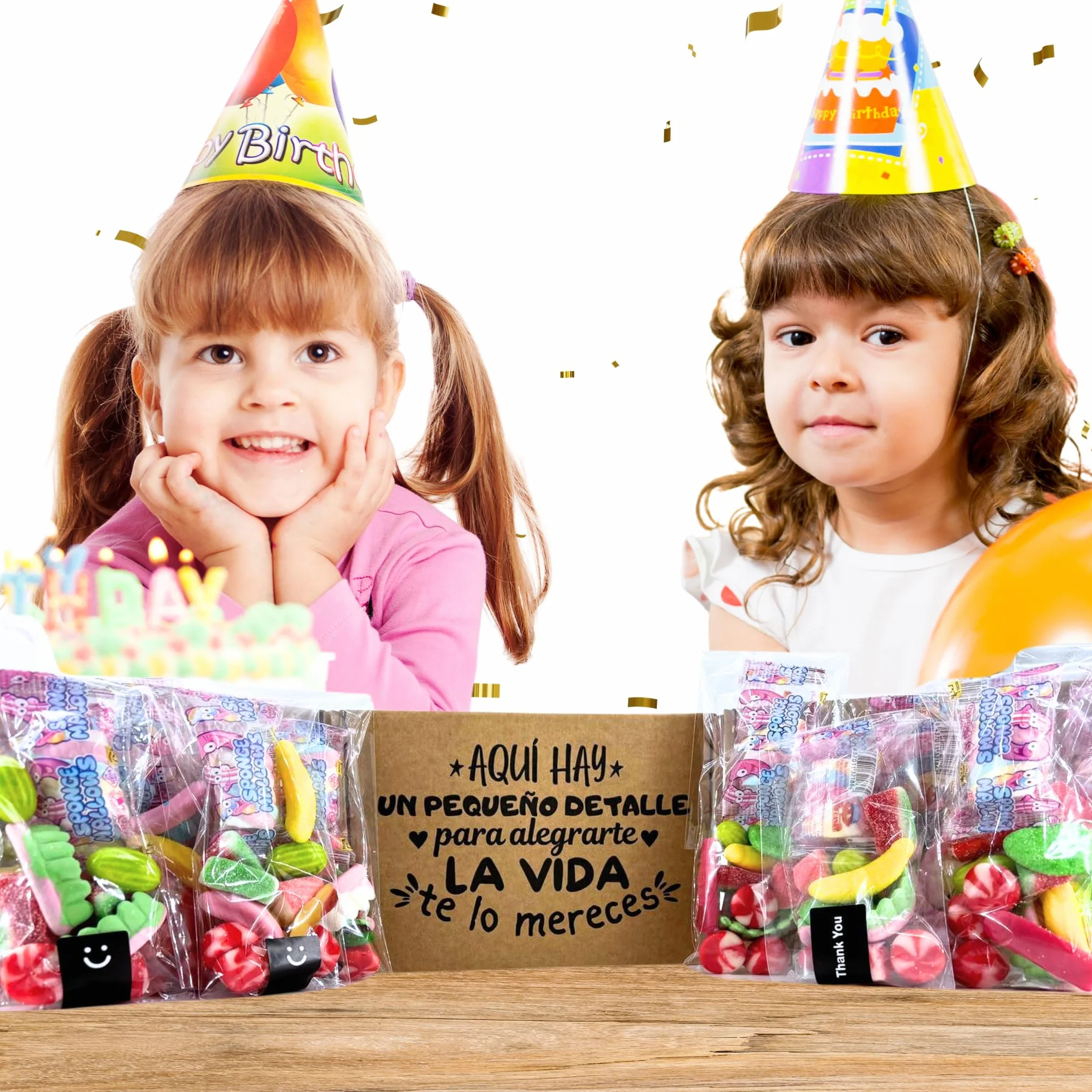 Bolsas Preparadas De Gominolas Variadas / 100 Golosinas en 10 Bolsitas Listas Para Celebración/Detalle de Cumpleaños