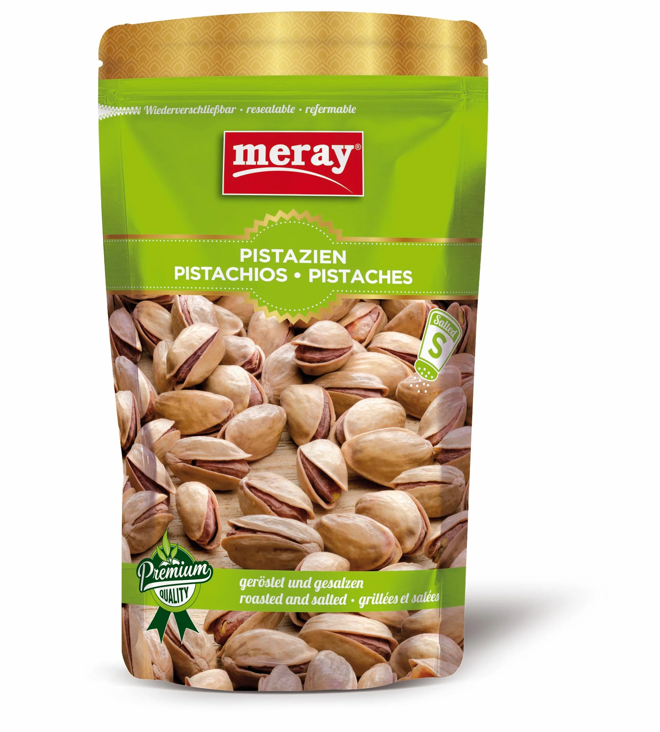 MERAY Pistachos con cáscara tostados y salados 150g