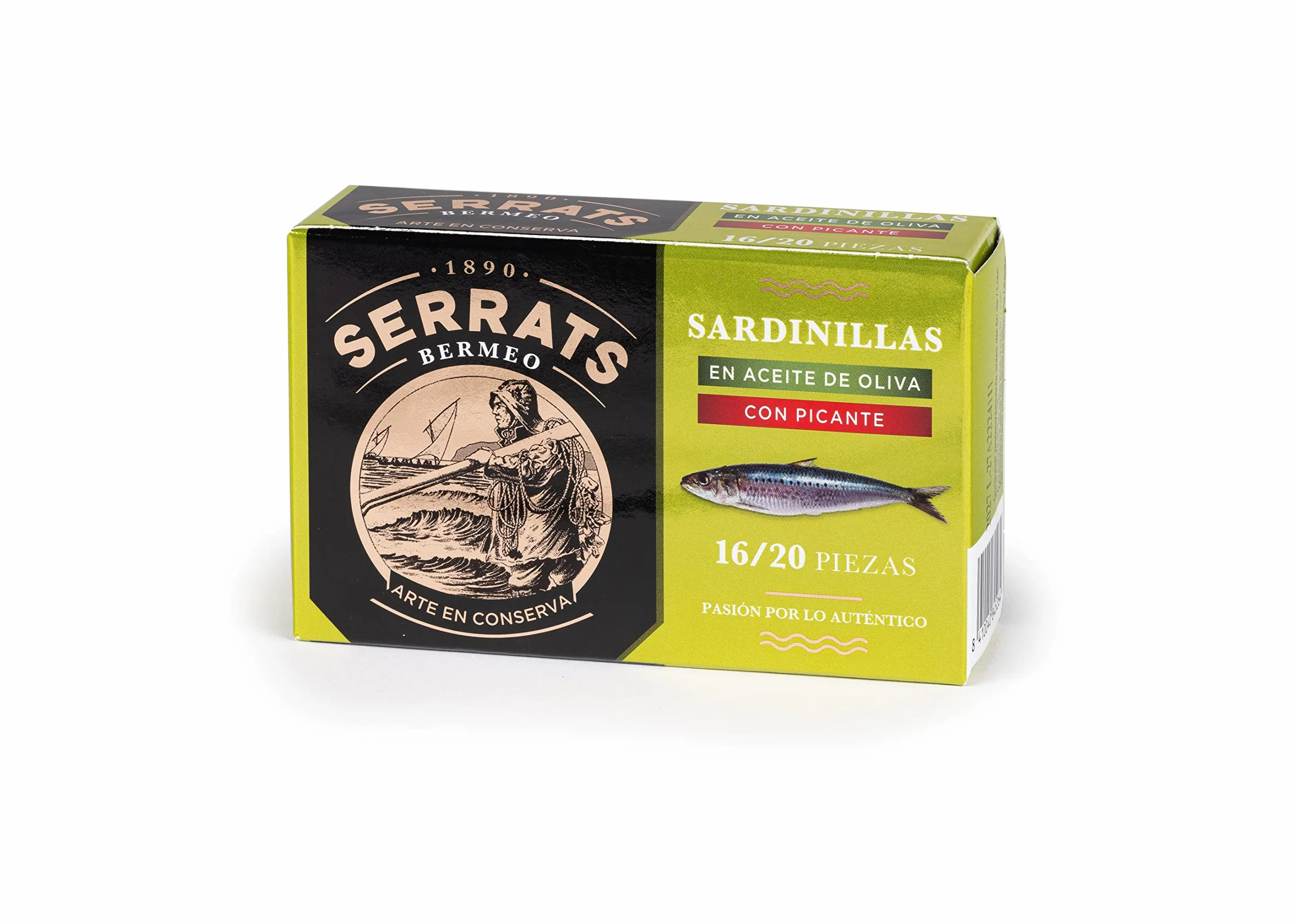 CONSERVAS SERRATS Sardinillas Txikis en Aceite de Oliva Virgen Picante 12 Latas x 115g