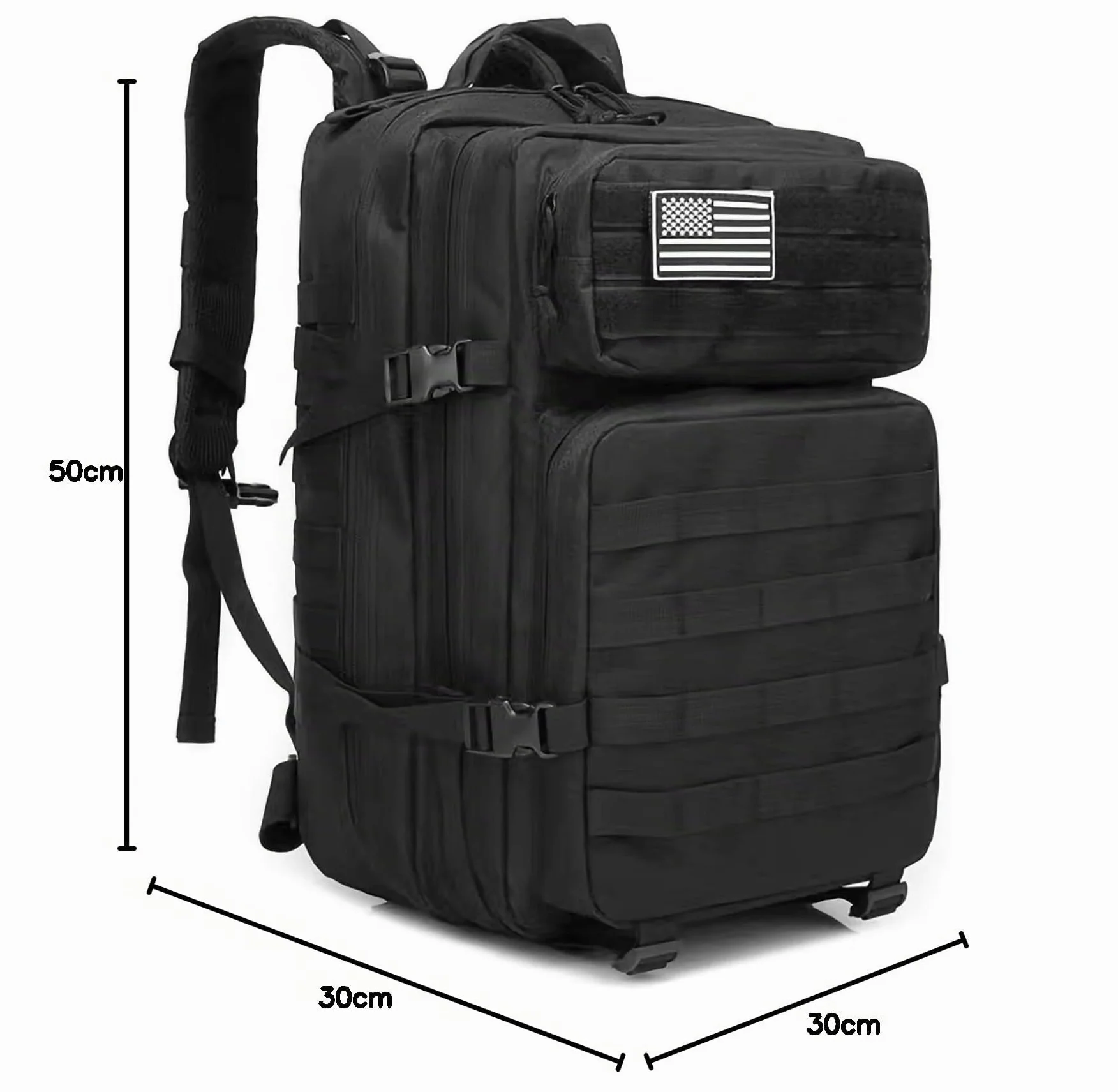 Oreunik Mochila Militar 45L Impermeable Táctica Molle Mochila de Asalto Senderismo Camping