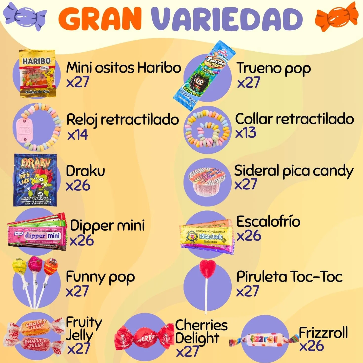 Pack de 320 Chuches Cumpleaños para Relleno Piñatas | Bolsas de Golosinas para Fiestas Infantiles