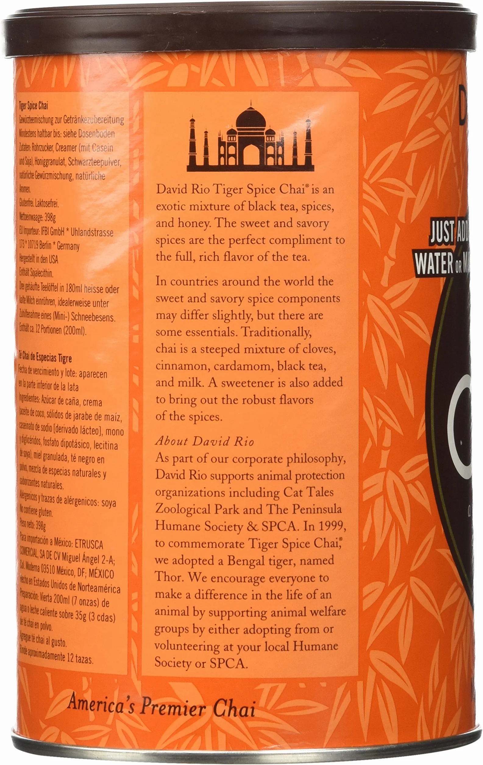 David Rio Tiger Spice Chai 14 oz 2 Botes
