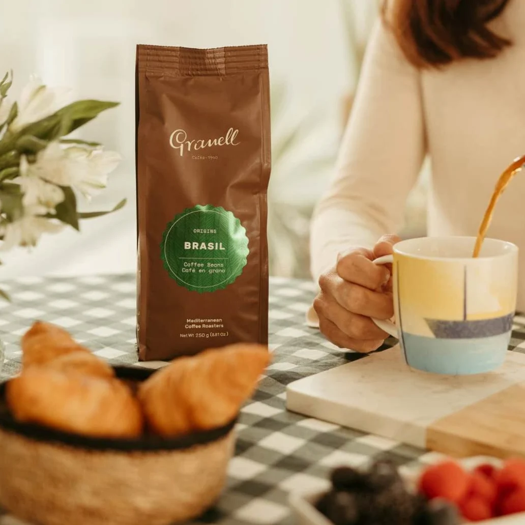 Granell Pack El Mundo en Tu Taza, Café en Grano 100% Arábica, Selección de 4 Orígenes: Colombia, Brasil, Guatemala, Costa Rica, Tueste Natural