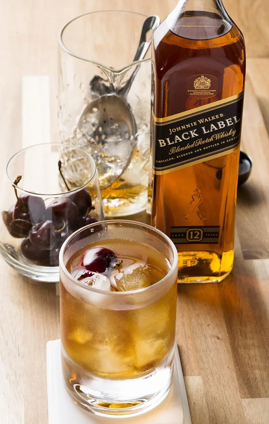 Johnnie Walker Black label, Whisky escocés blended 12 años, 1 l