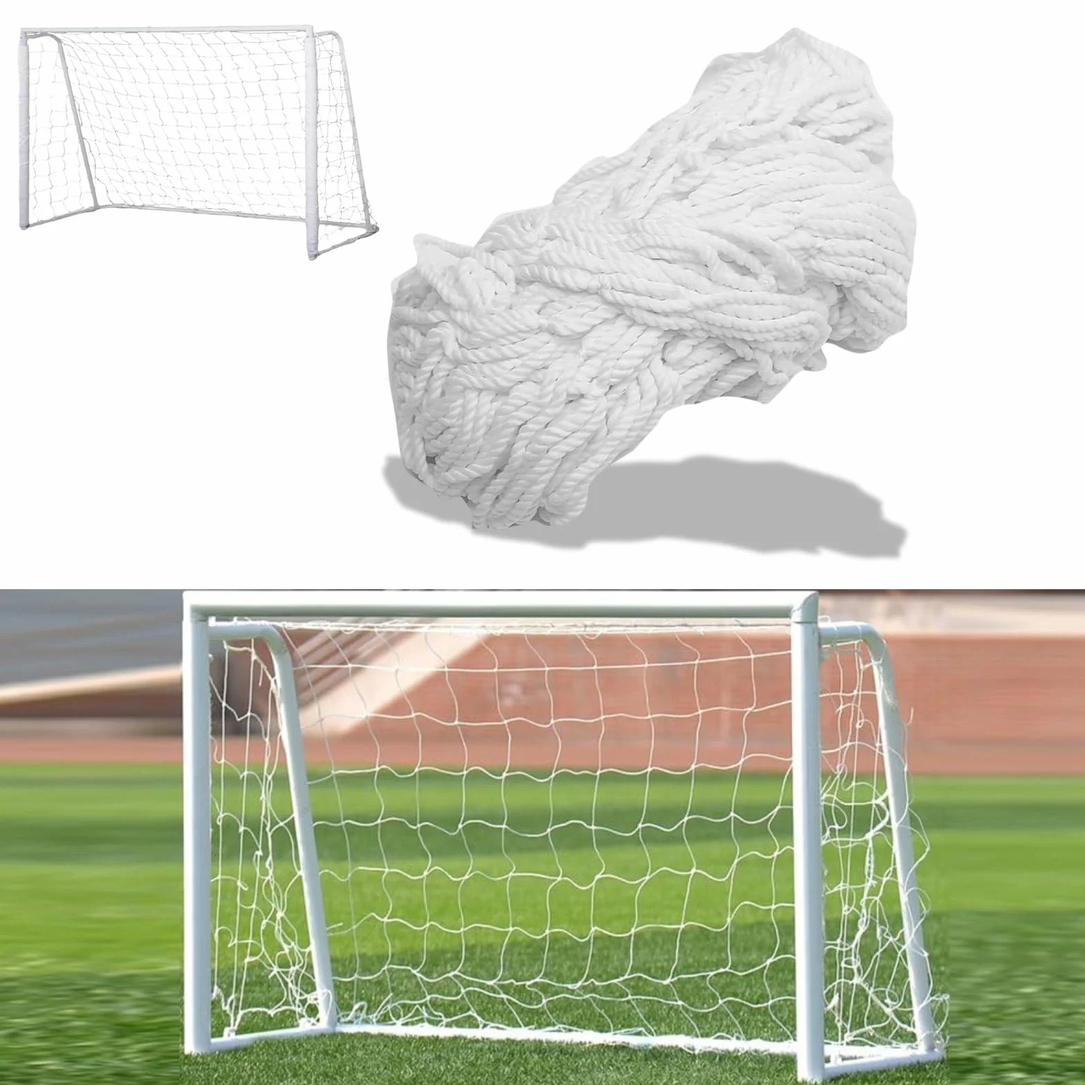 Red de Portería de Fútbol 1,2 x 0,8 m Mini Niños Fibra de Polipropileno