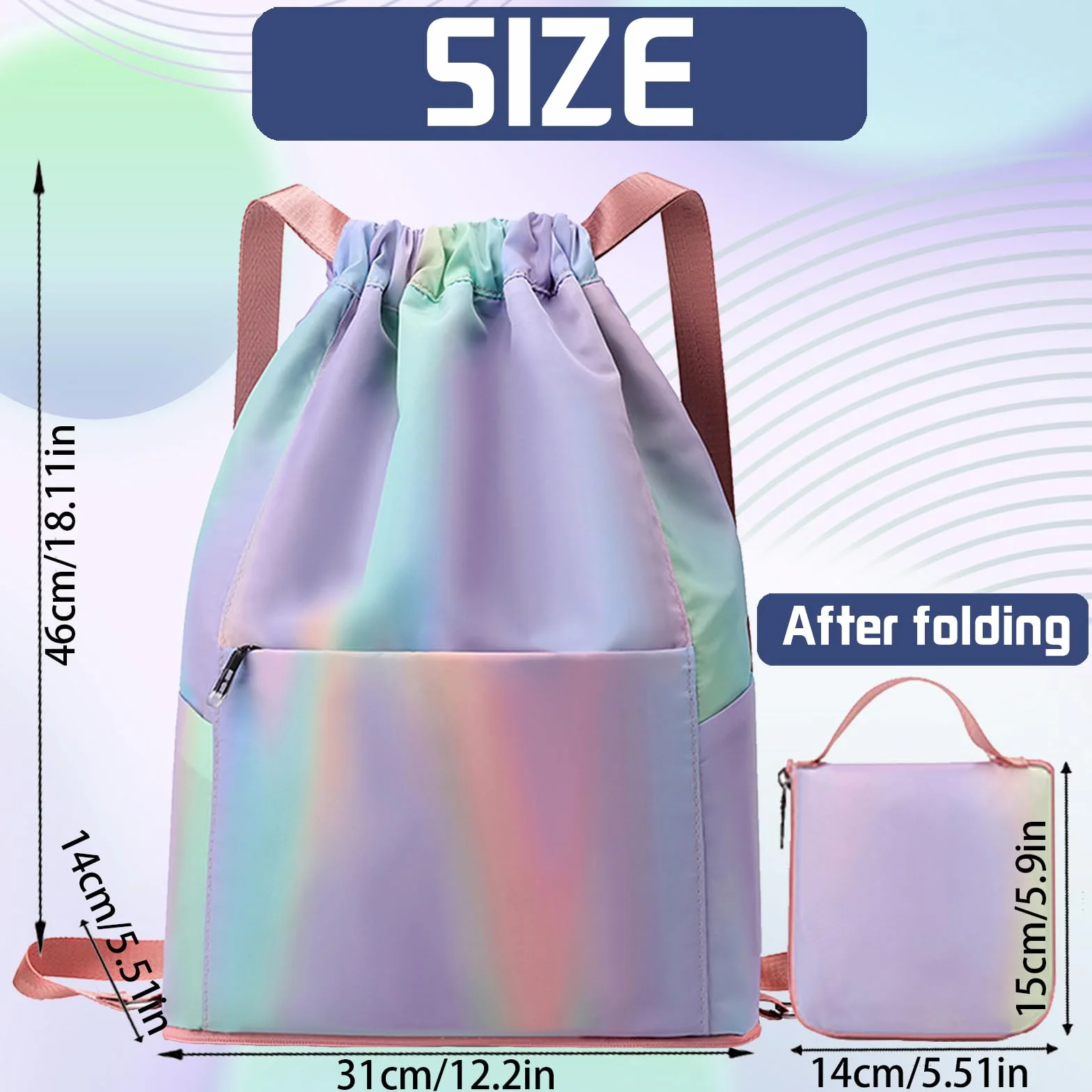 Mochila Deportiva Impermeable para Mujer Hombre Fitness Playa Viaje