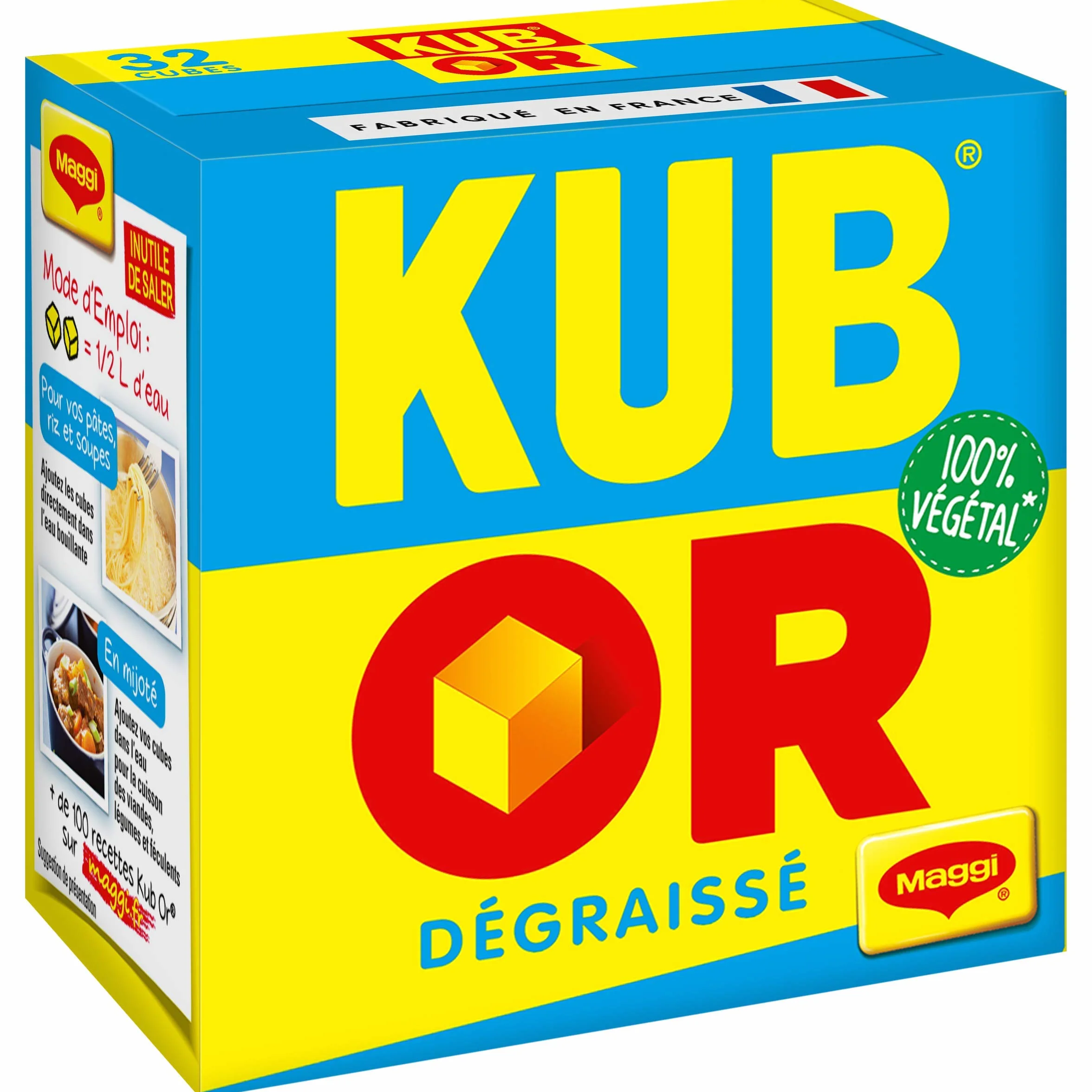Maggi - Caldo Kub or desengrasado (32 cubos), 128 g, 5 unidades