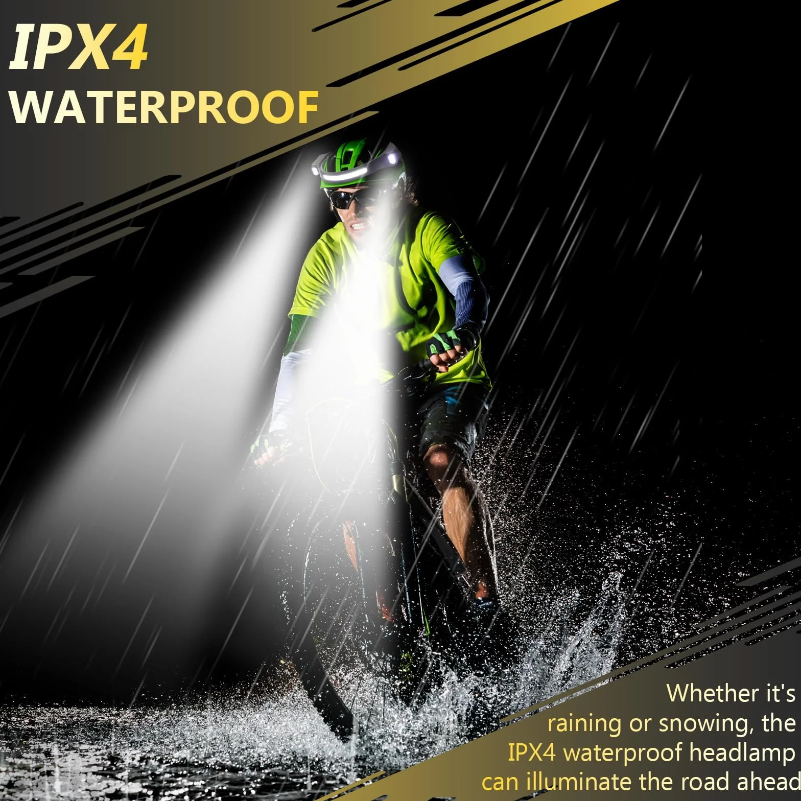 Diboniur Linterna Frontal LED Recargable 8 Modos IPX4 Impermeable Sensor Movimiento 340° Camping Correr