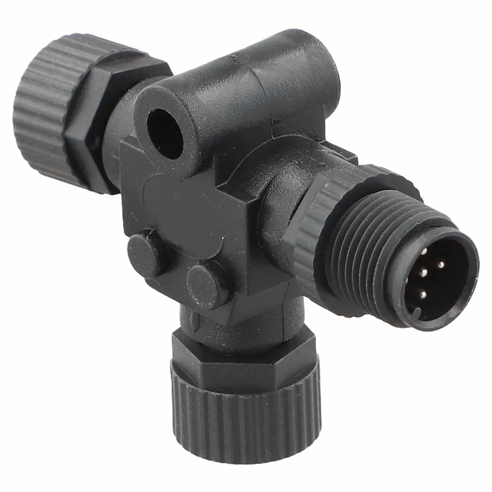 Marine T Connector M12-5P NMEA 2000 divisor columna vertebral IP67 4A 60V bloqueo roscado para Garmin Simrad