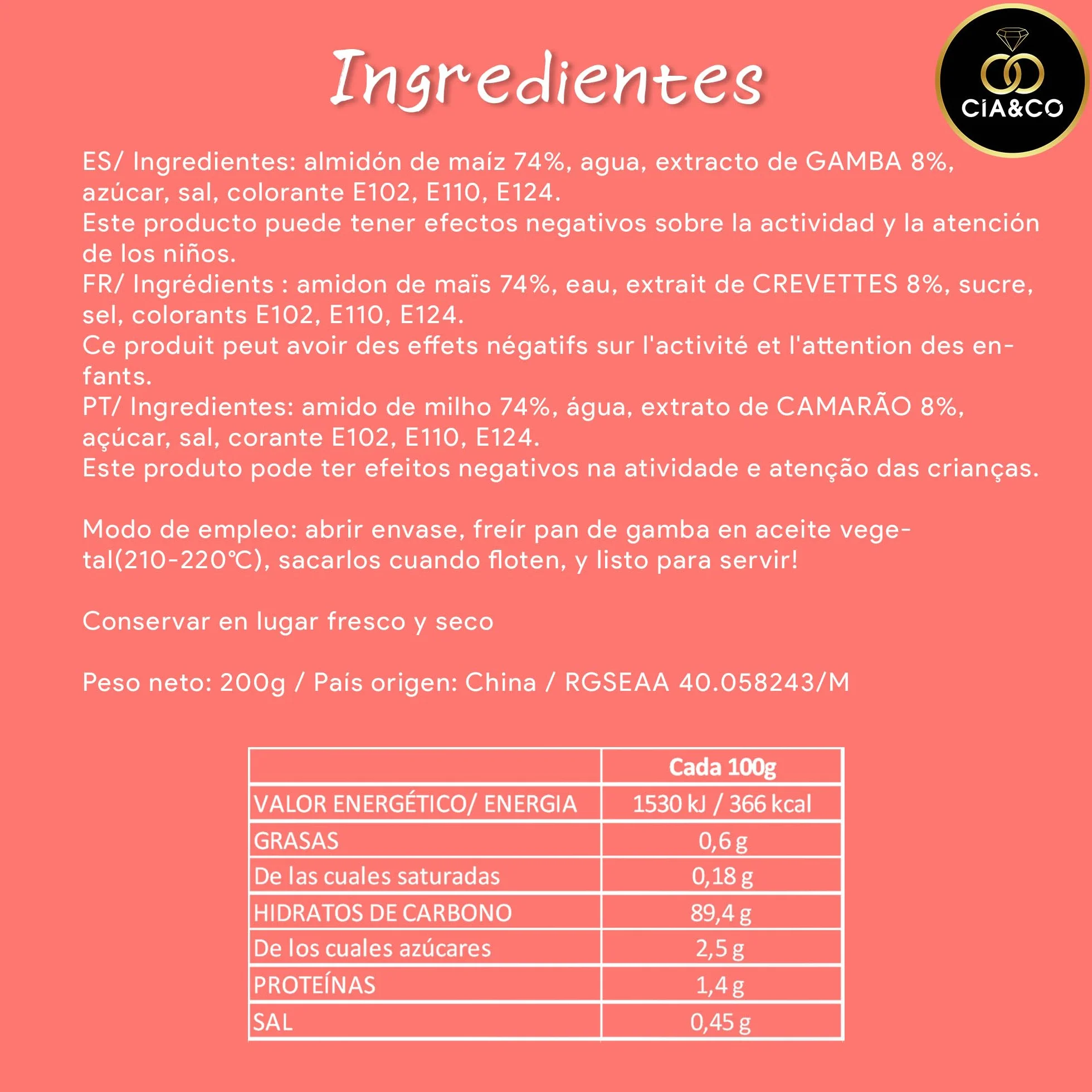 Obleas de Pan de Gambas de Colores para freír - Pack Ahorro 3 x 200 Grs (Total 600grs) · Autentico Pan de Gambas Chino Colores