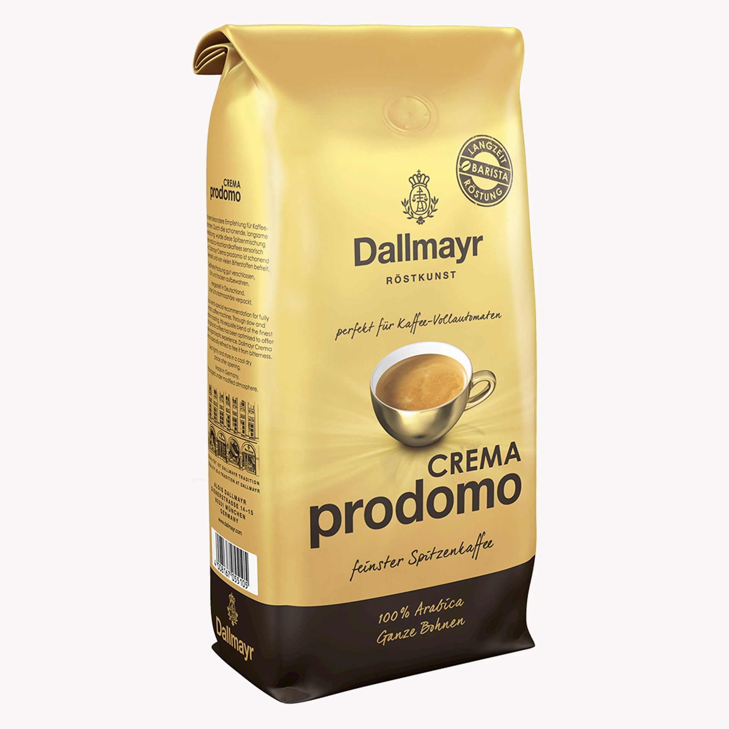 Dallmayr Crema Prodomo, Granos de Café Tostado, 8 x 1000 g